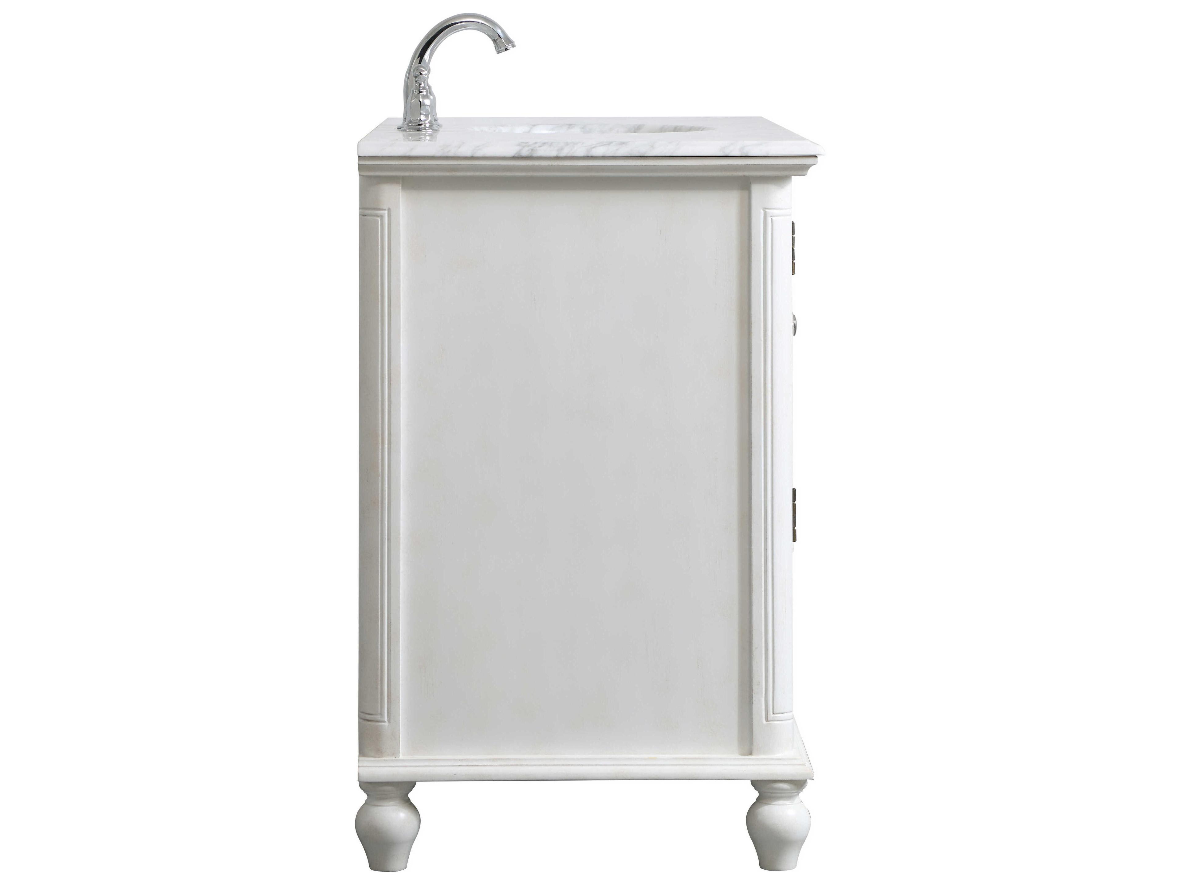 Elegant Lighting Rhodes Antique White 42" Vanity