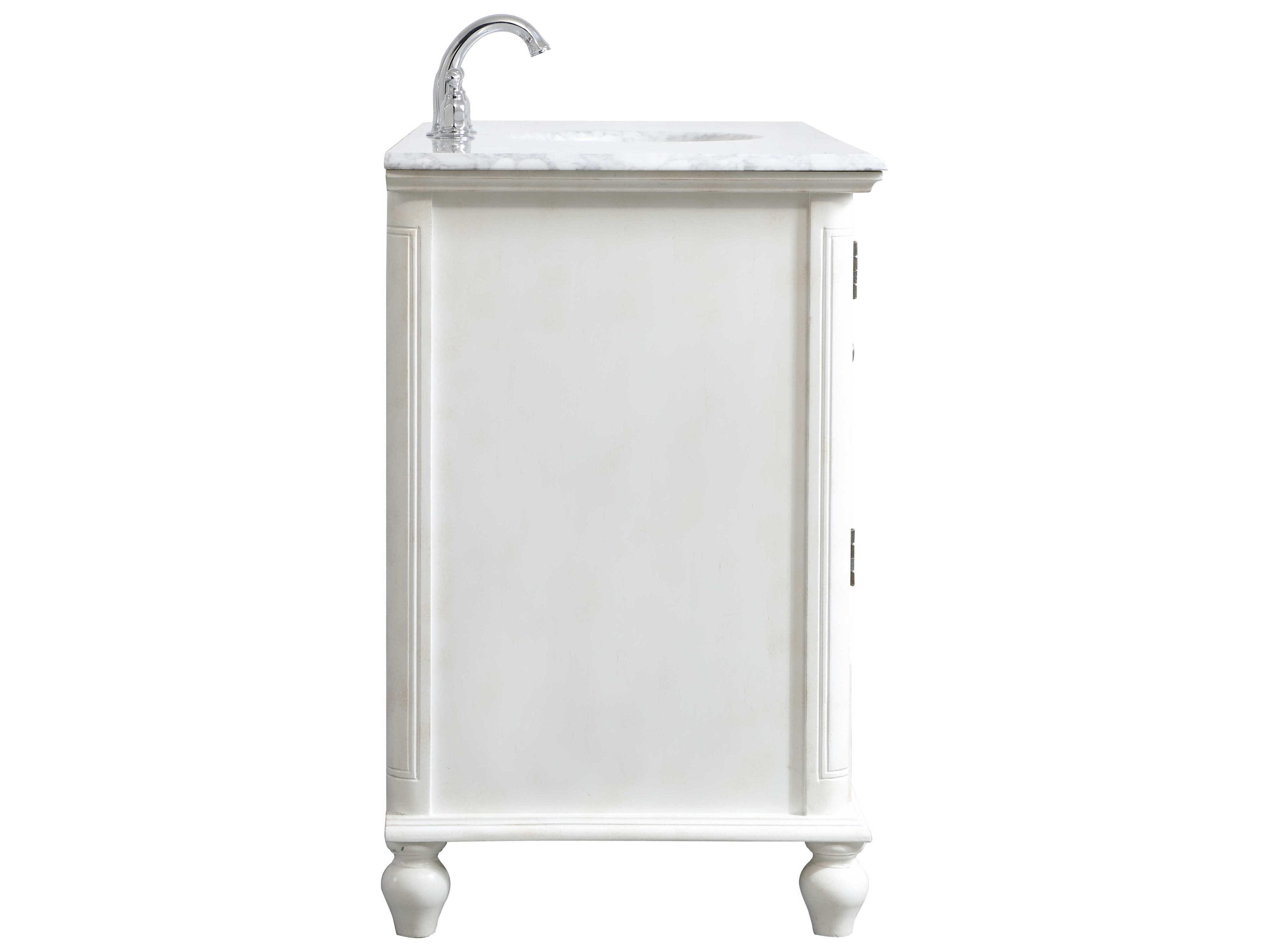 Elegant Lighting Rhodes Antique White 48" Vanity