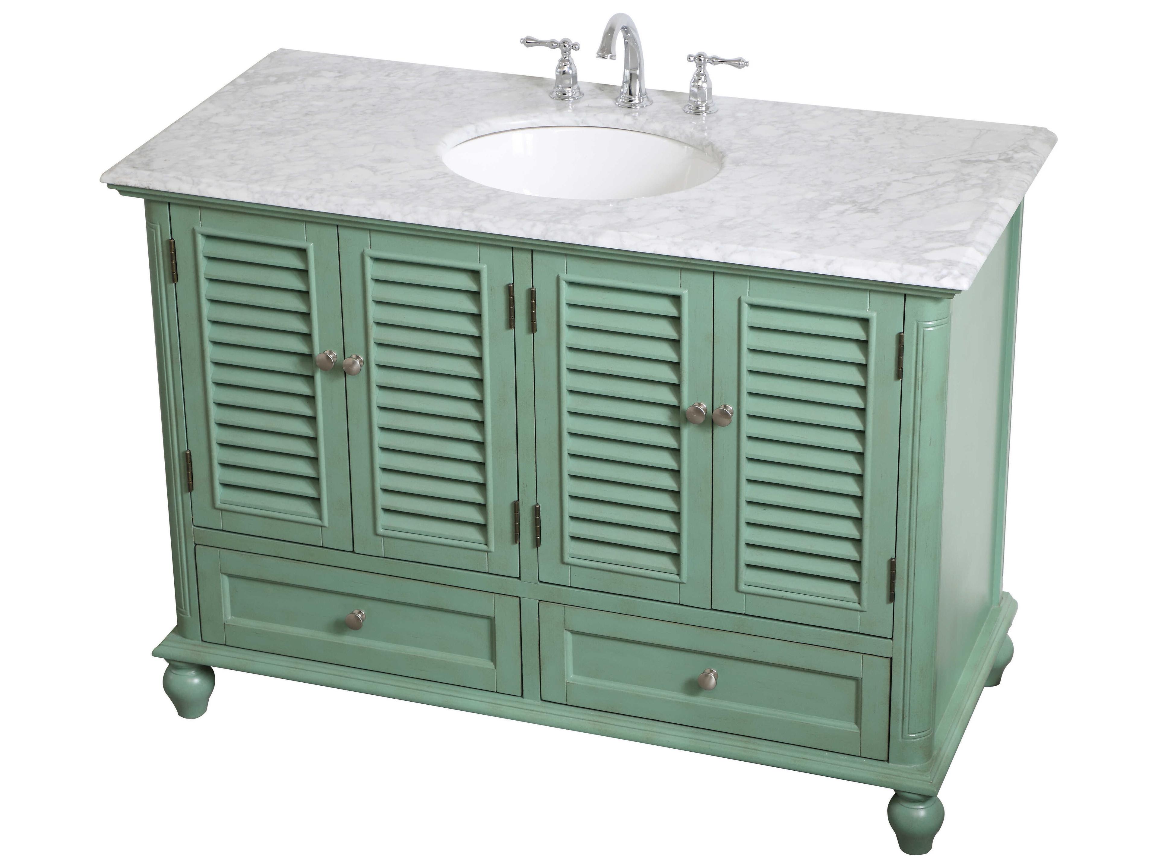 Elegant Lighting Rhodes Vintage Mint 48" Vanity