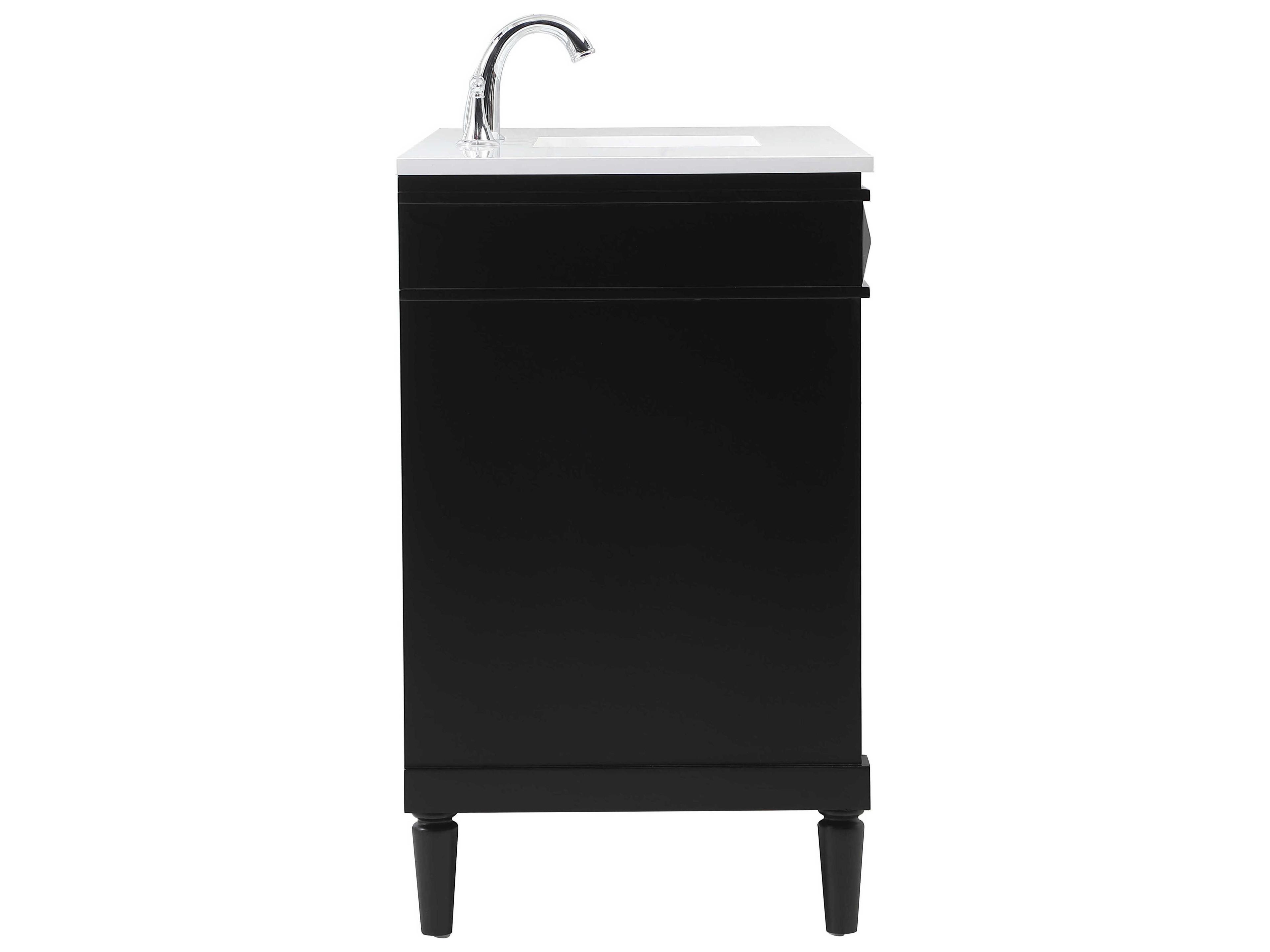 Elegant Lighting Bennett Black / Brushed Nickel 42" Vanity