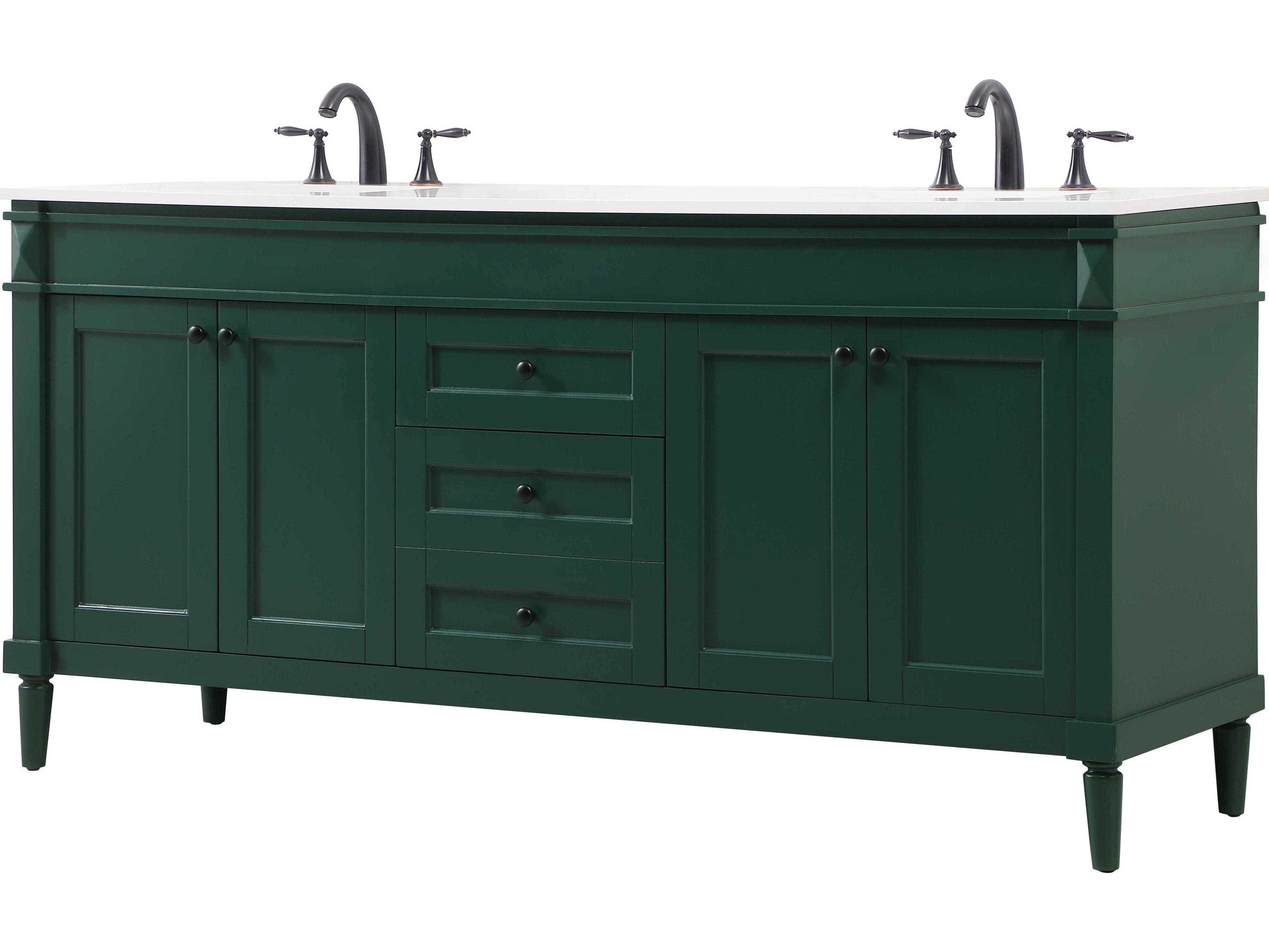 Elegant Lighting Bennett Black 72" Vanity