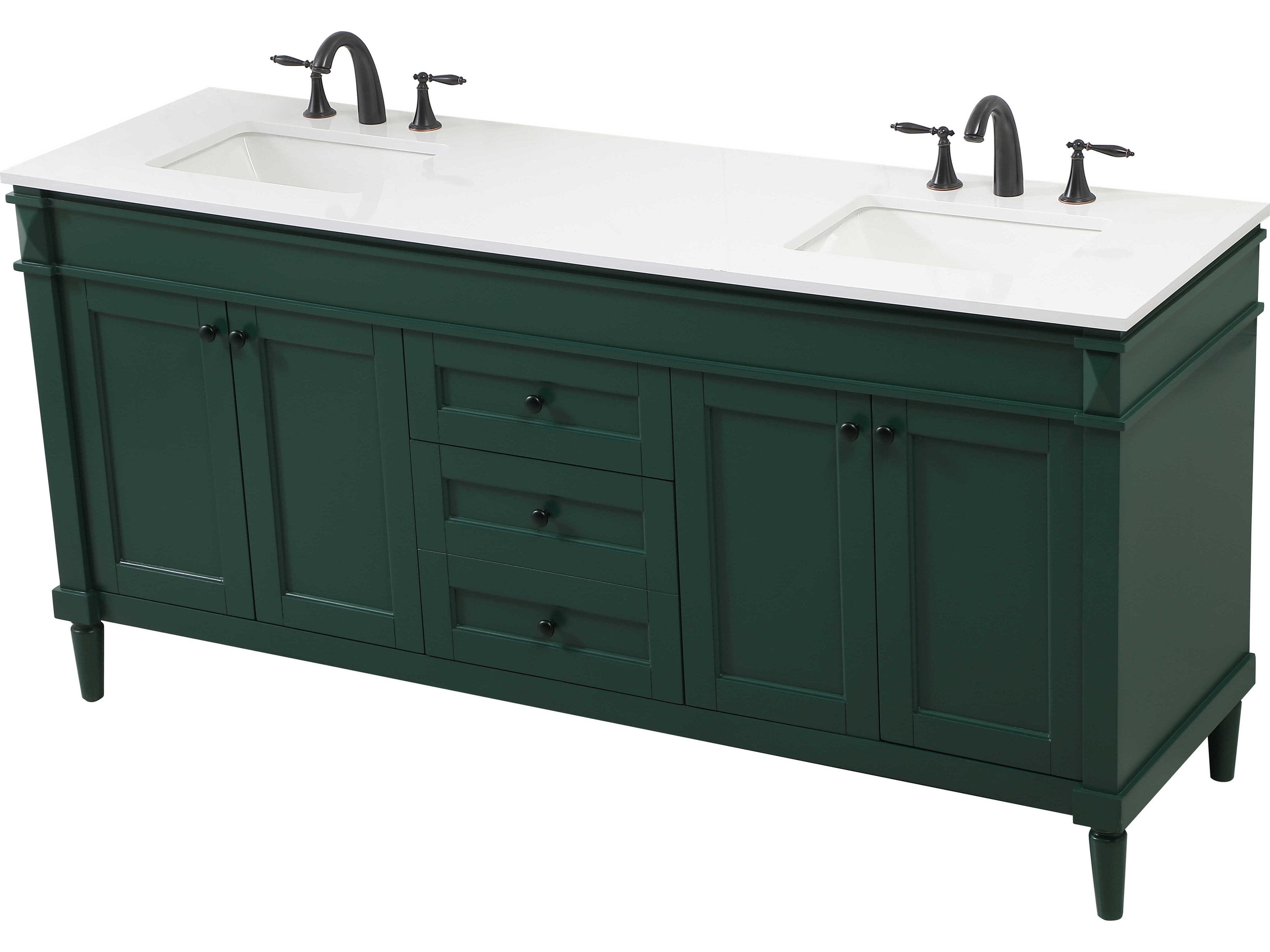 Elegant Lighting Bennett Black 72" Vanity