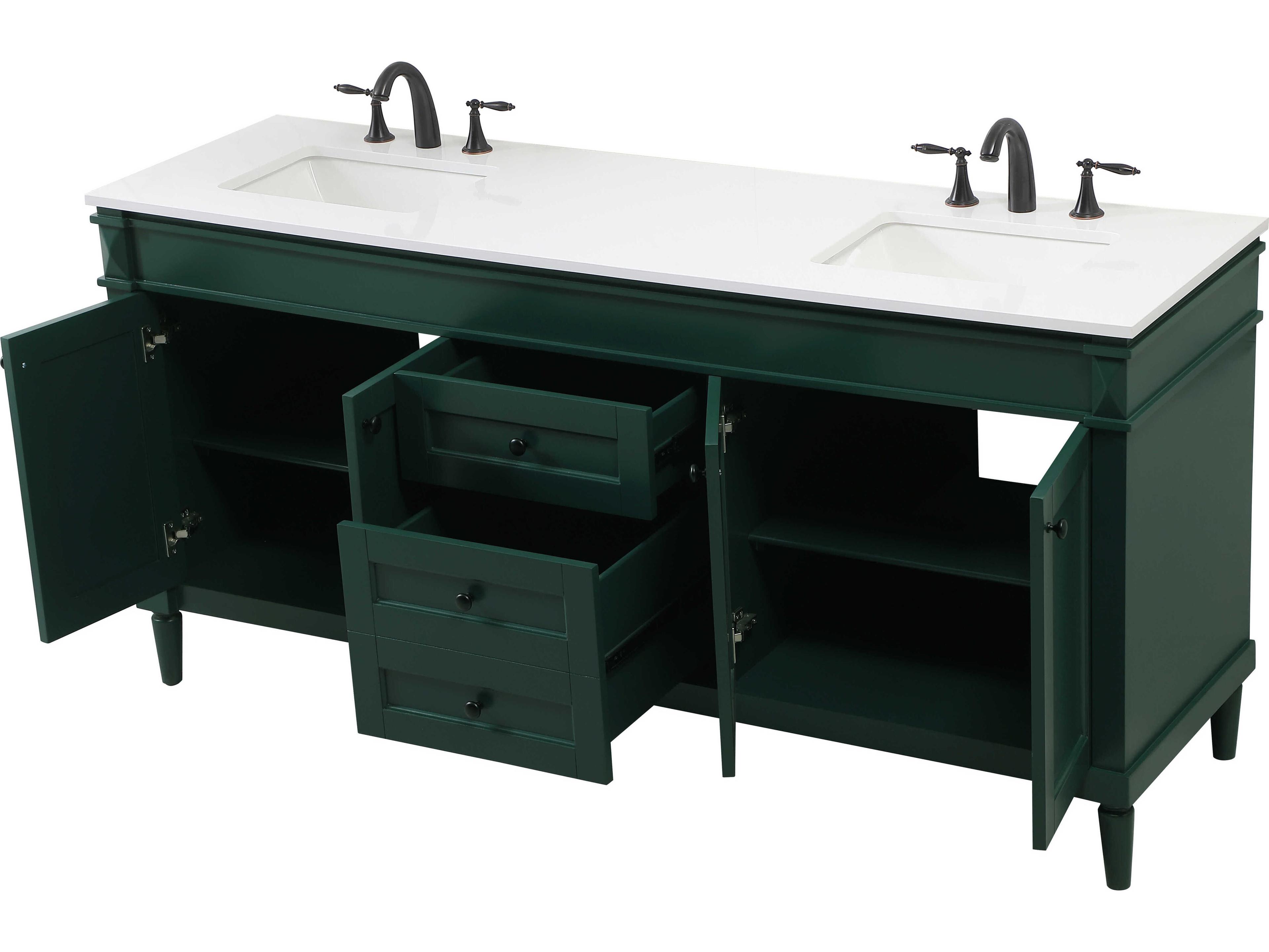 Elegant Lighting Bennett Black 72" Vanity