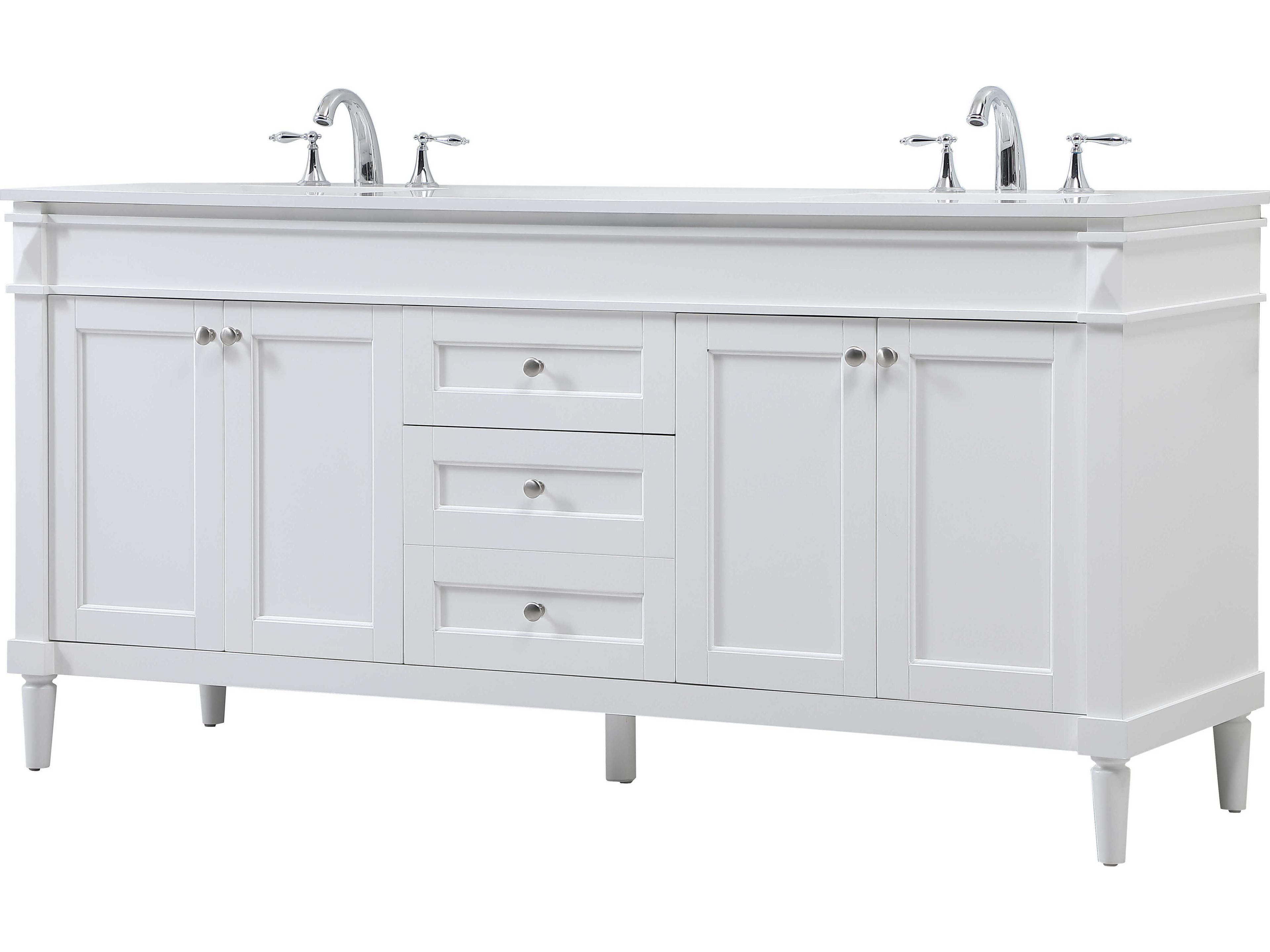 Elegant Lighting Bennett Brushed Nickel 72" Vanity