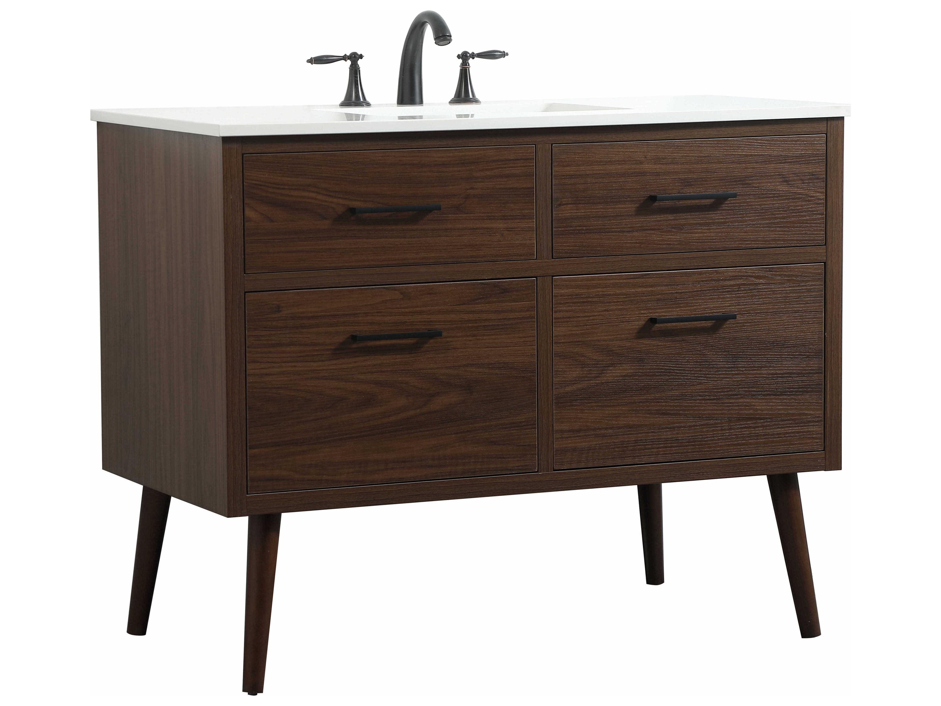 Elegant Lighting Boise Walnut 42" Vanity