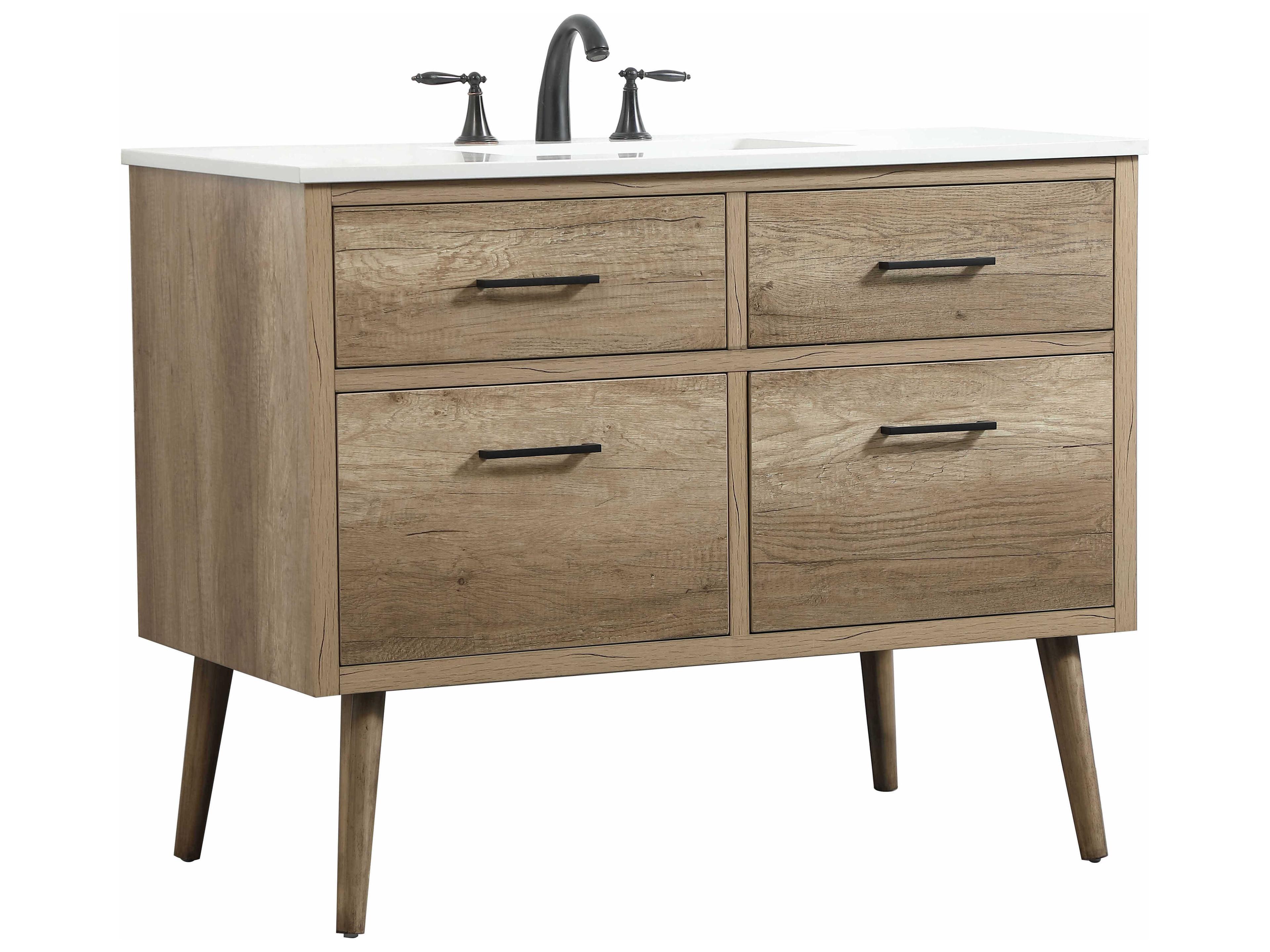 Elegant Lighting Boise Natural Oak 42" Vanity