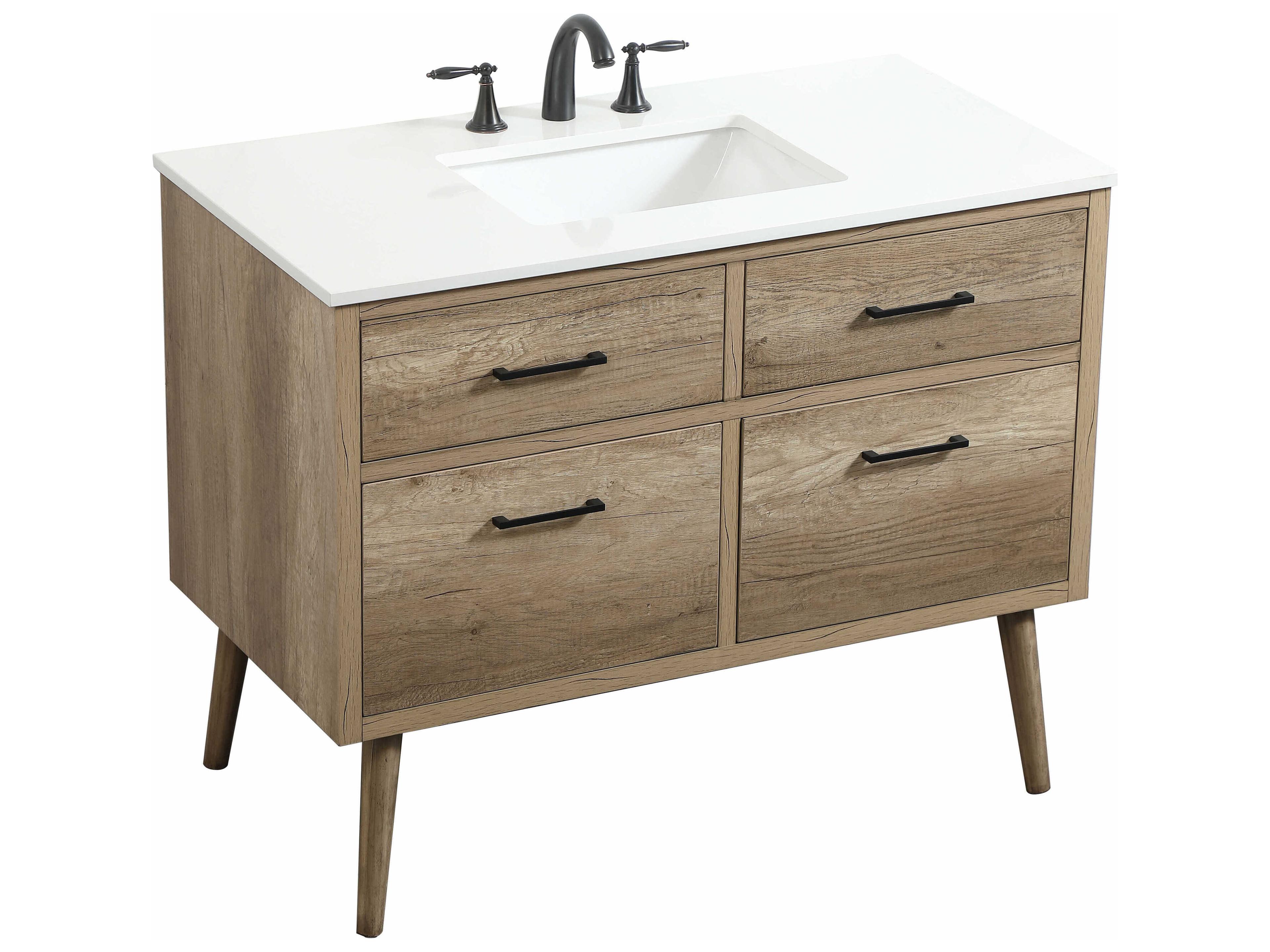 Elegant Lighting Boise Natural Oak 42" Vanity