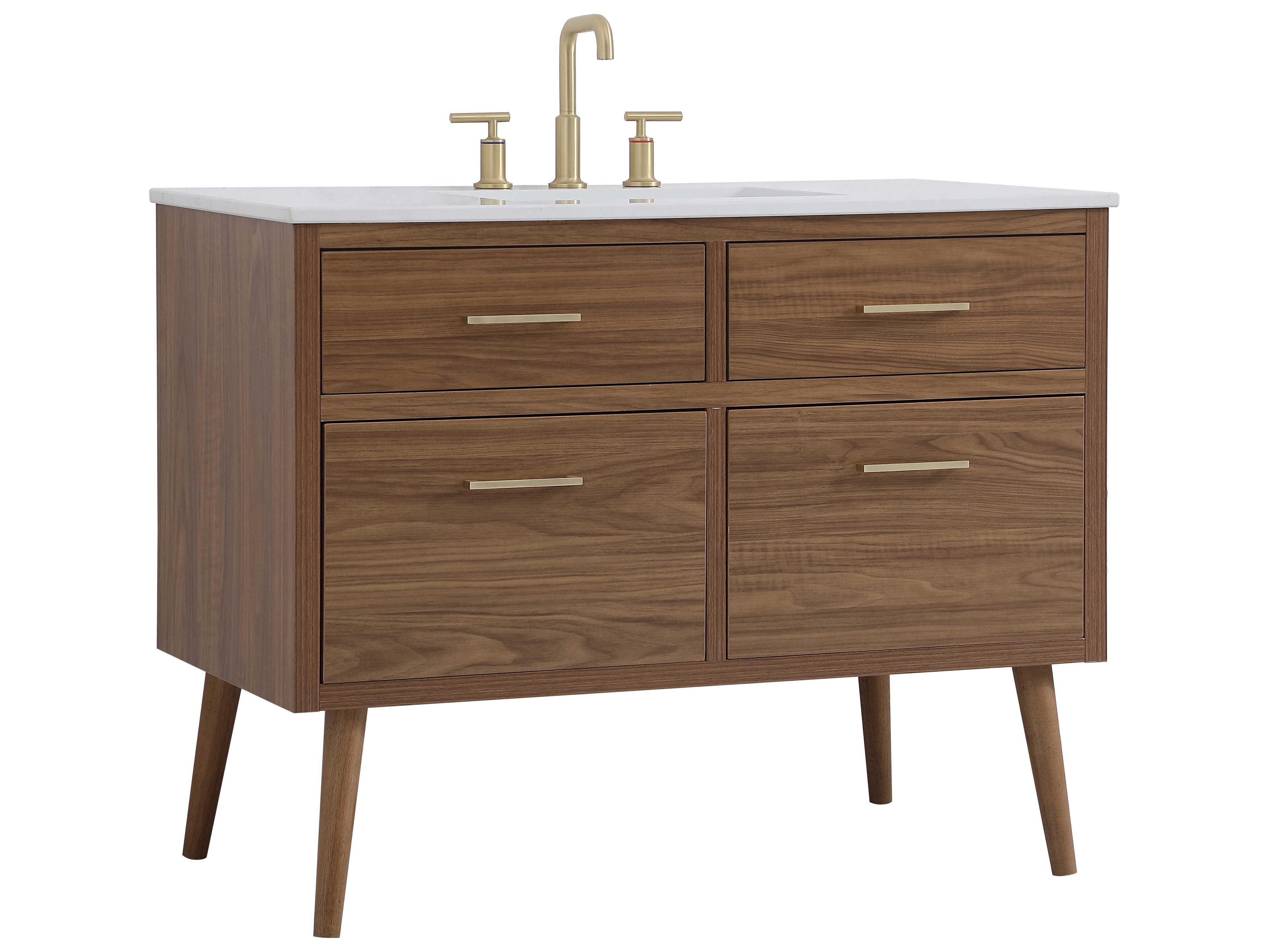 Elegant Lighting Boise Walnut Brown 42" Vanity