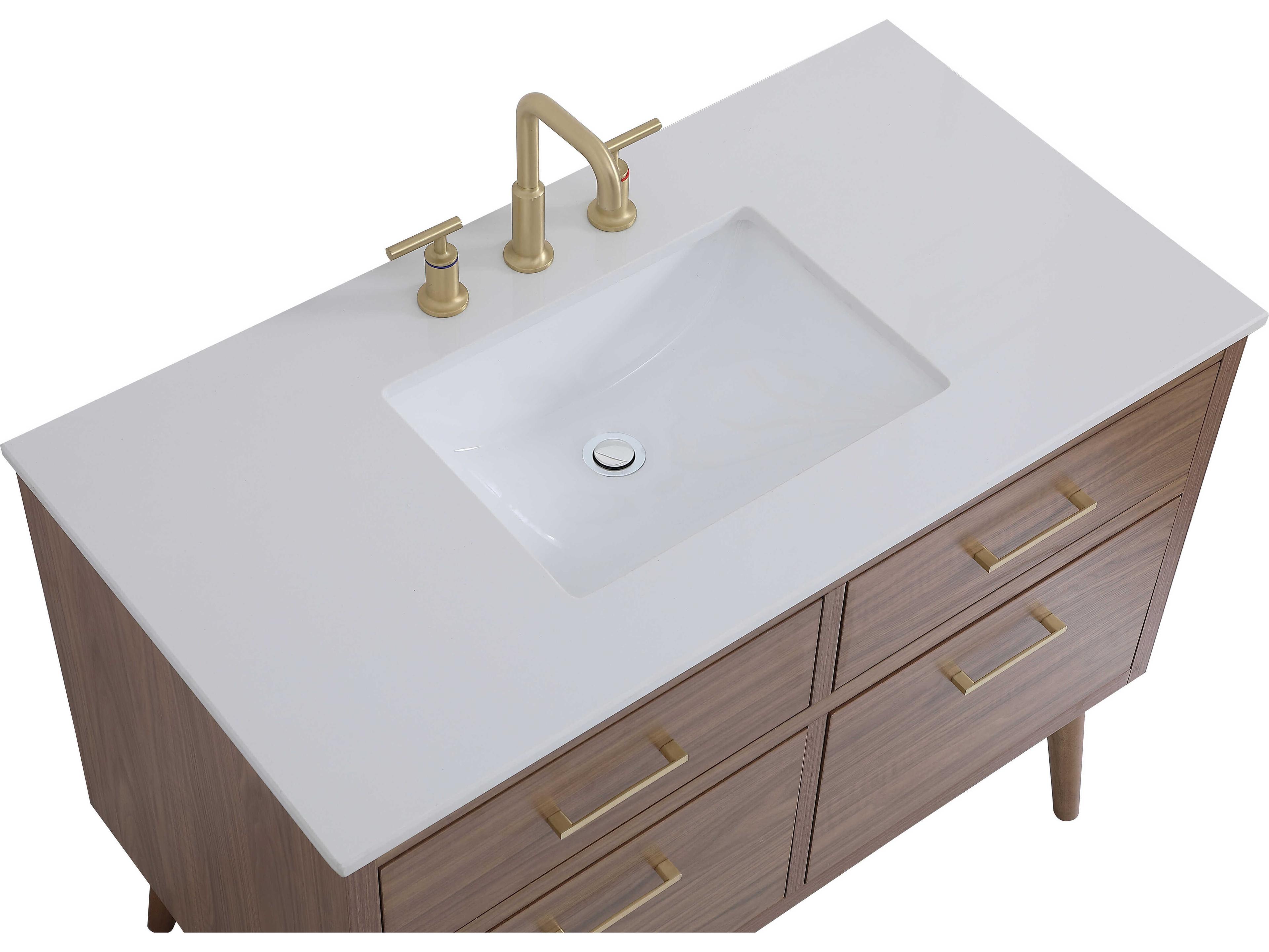 Elegant Lighting Boise Walnut Brown 42" Vanity