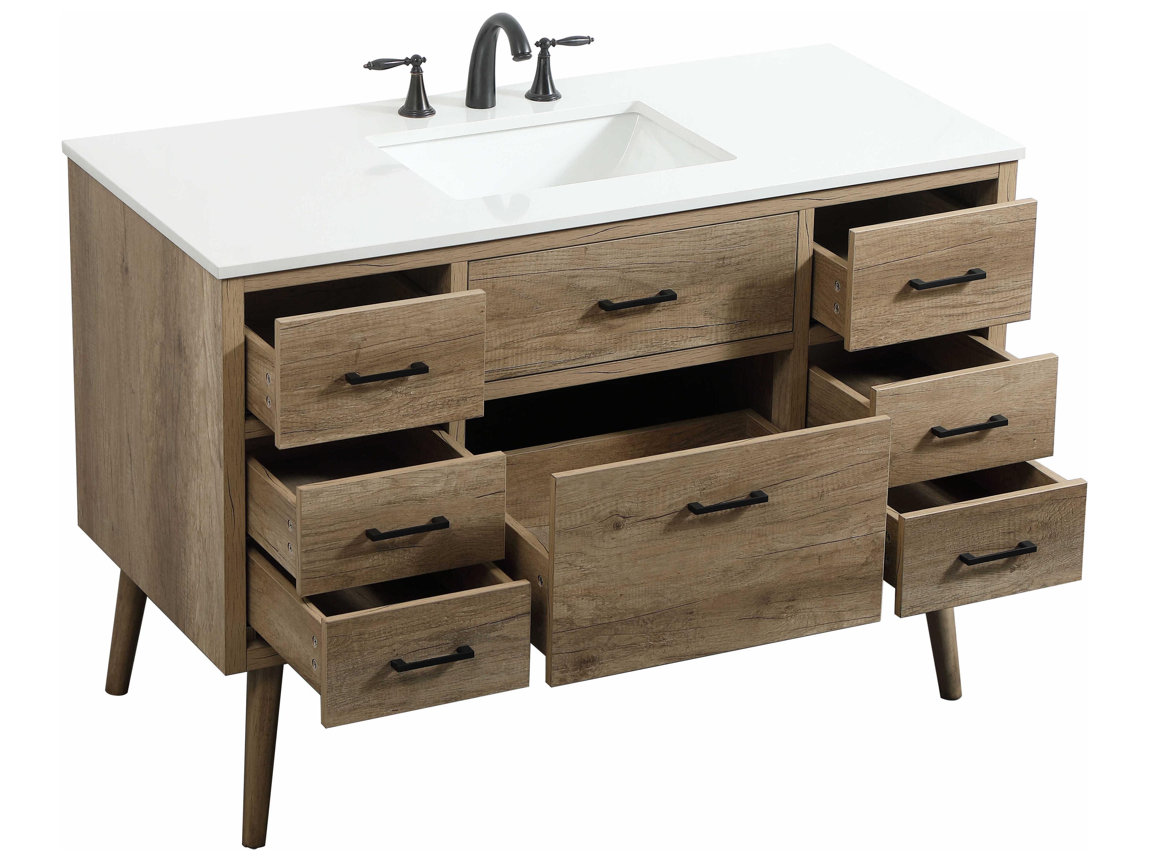 Elegant Lighting Boise Natural Oak 48" Vanity