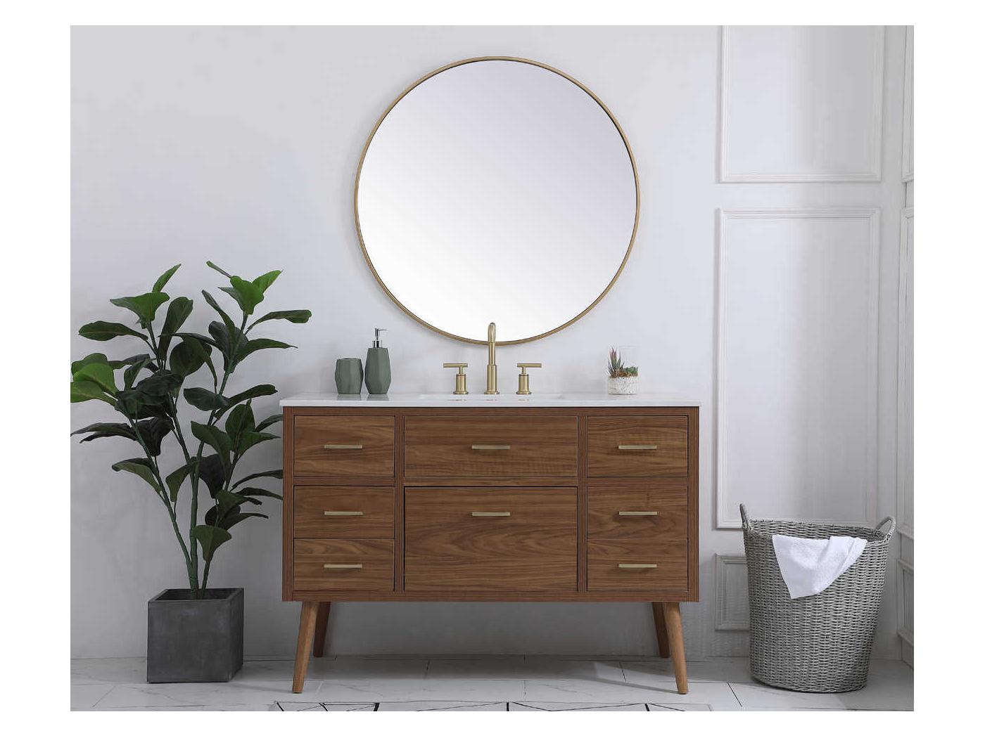 Elegant Lighting Boise 48" Walnut Brown Vanity