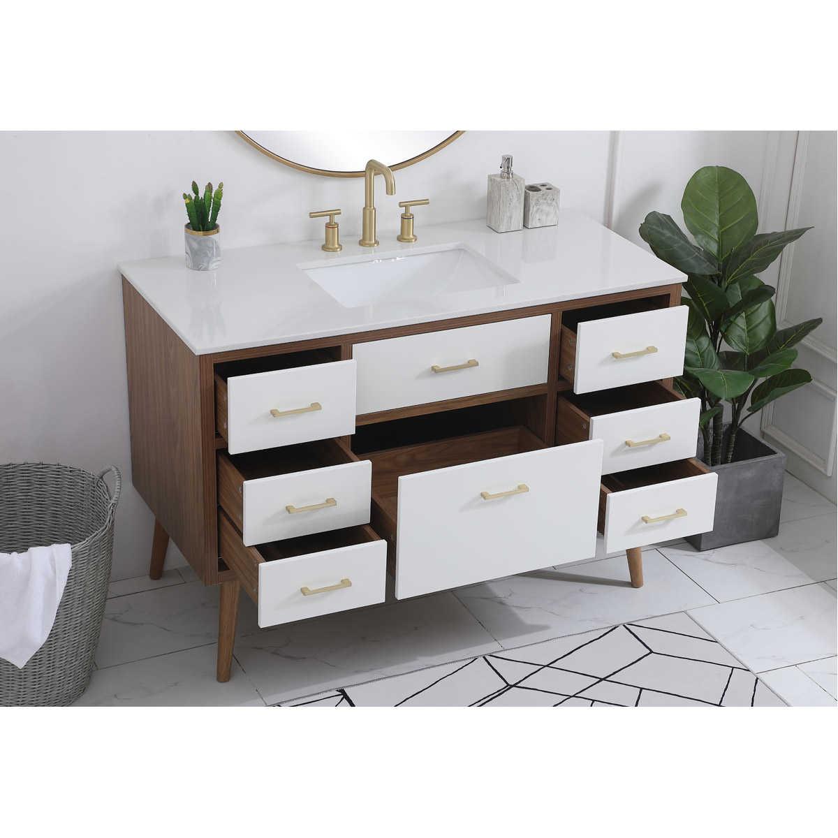 Elegant Lighting Boise White 48" Vanity