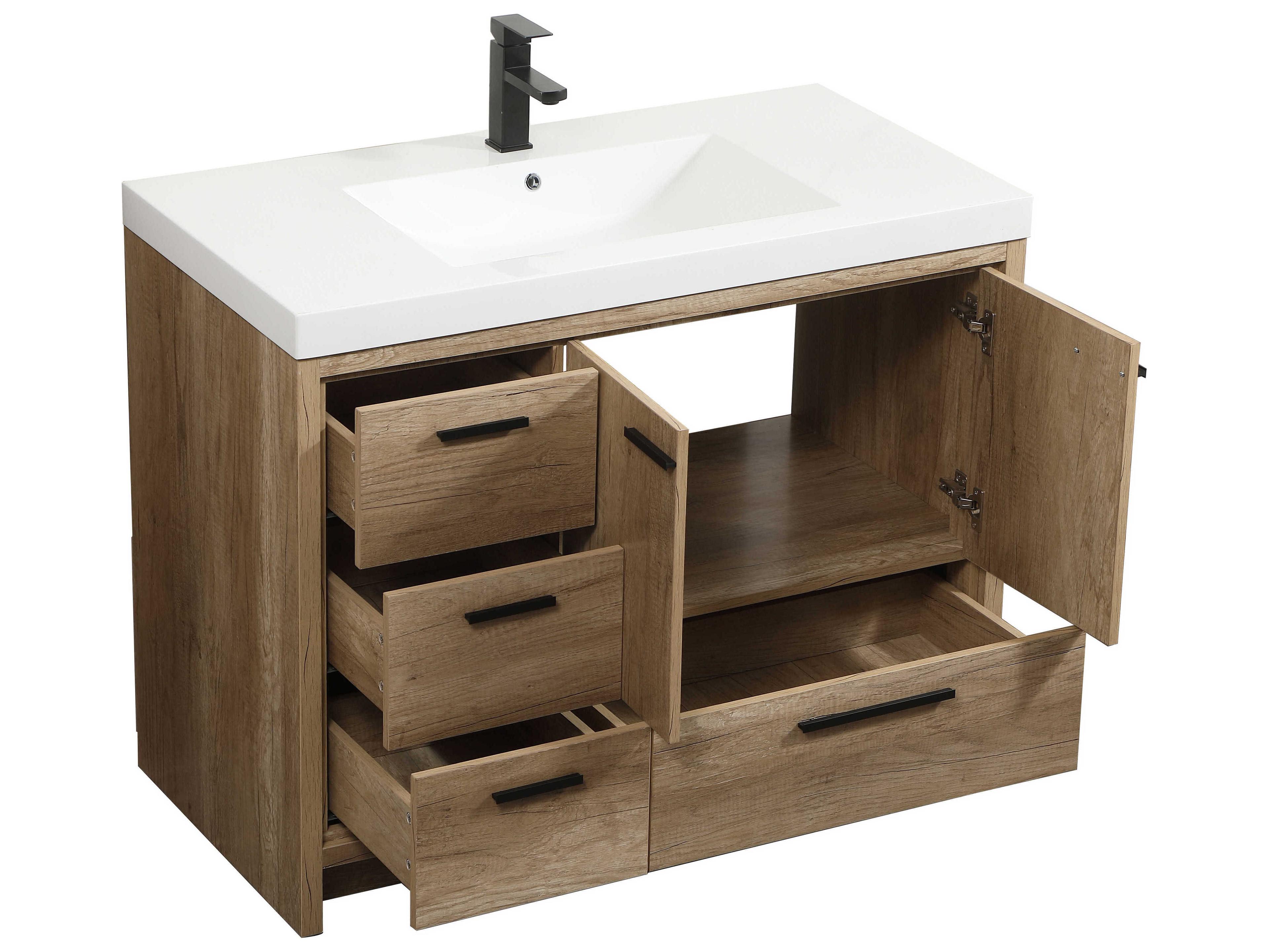 Elegant Lighting Wyatt Natural Oak 42" Vanity