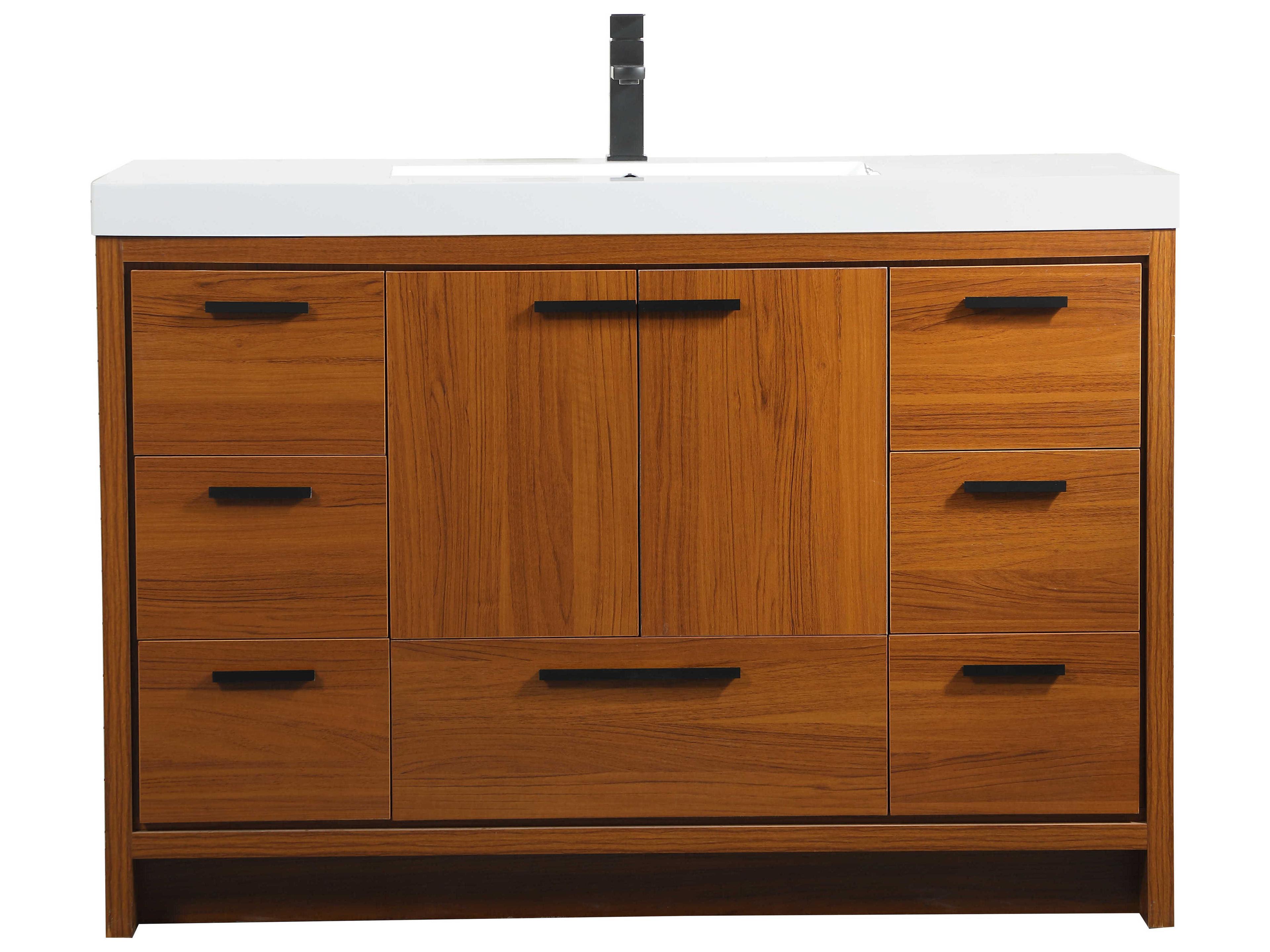 Elegant Lighting Wyatt Teak 48" Vanity