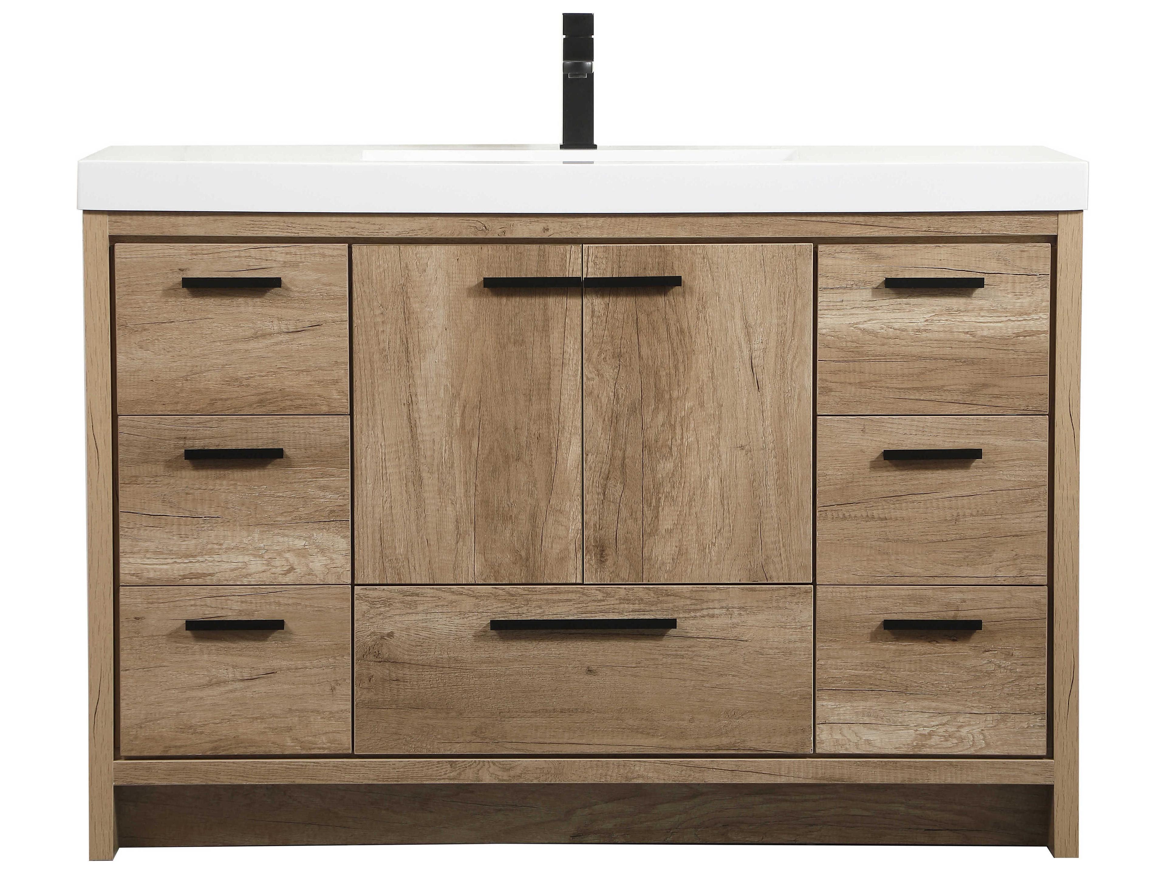 Elegant Lighting Wyatt Natural Oak 48" Vanity