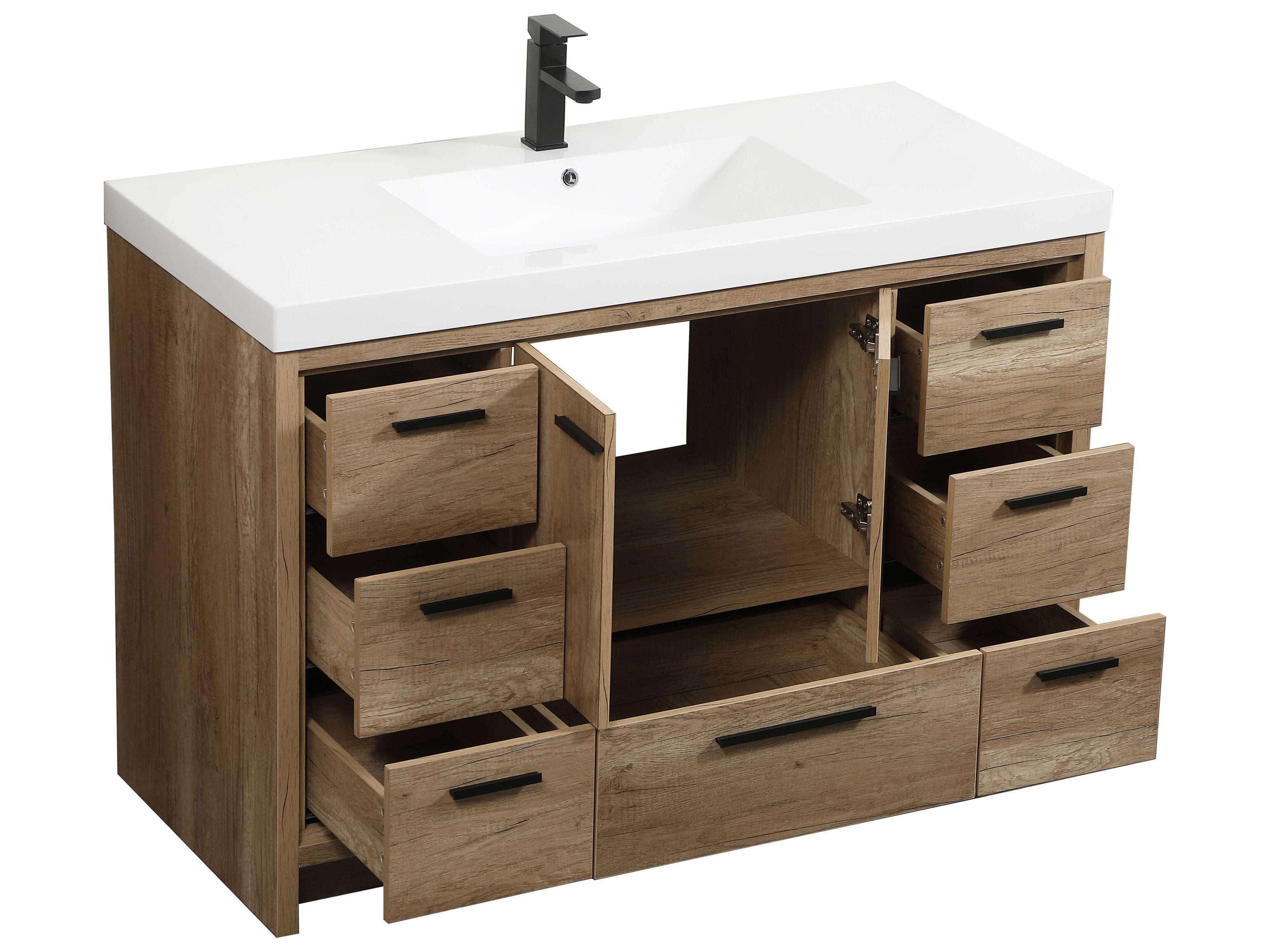 Elegant Lighting Wyatt Natural Oak 48" Vanity