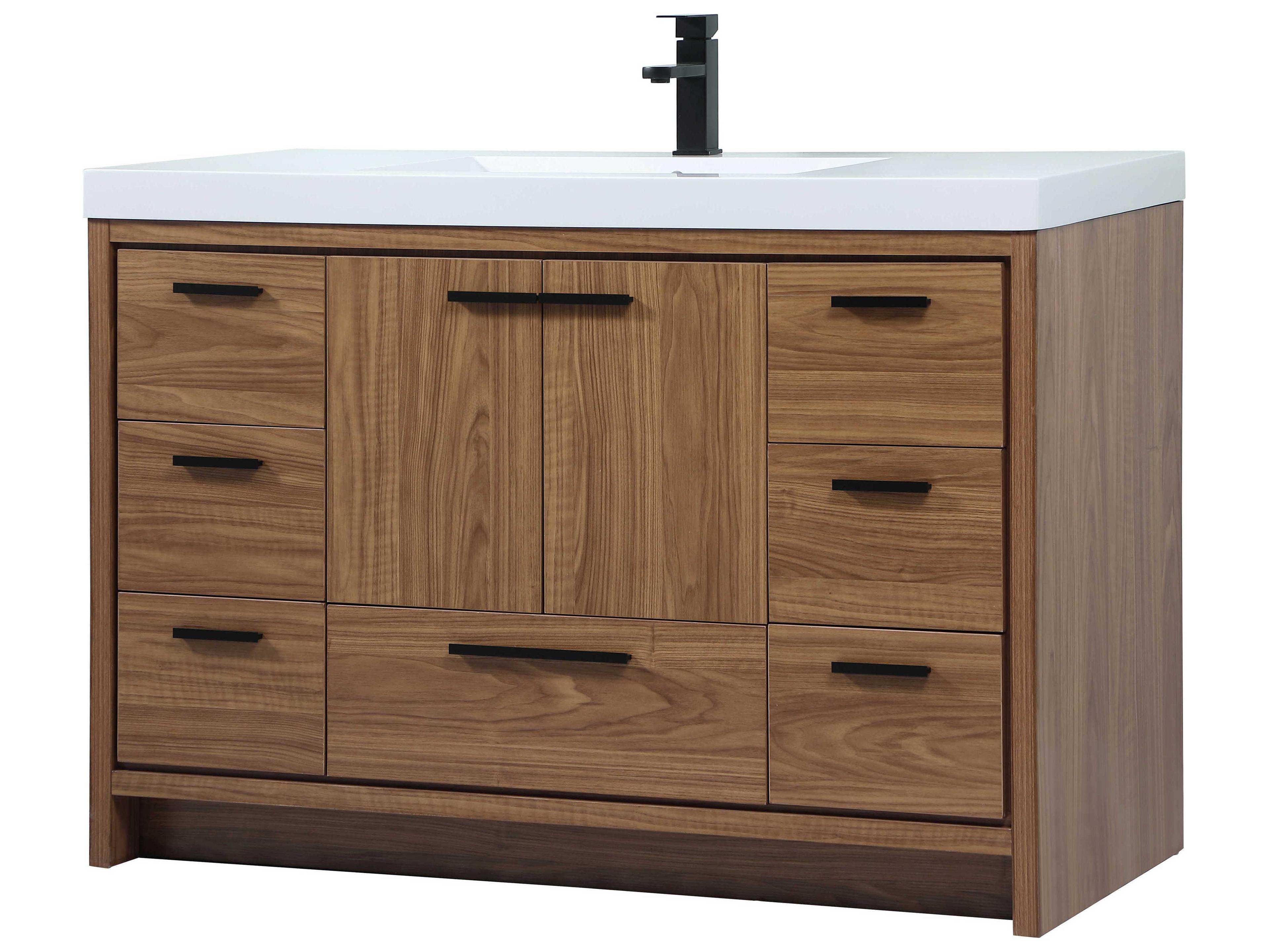 Elegant Lighting Wyatt Walnut Brown 48" Vanity