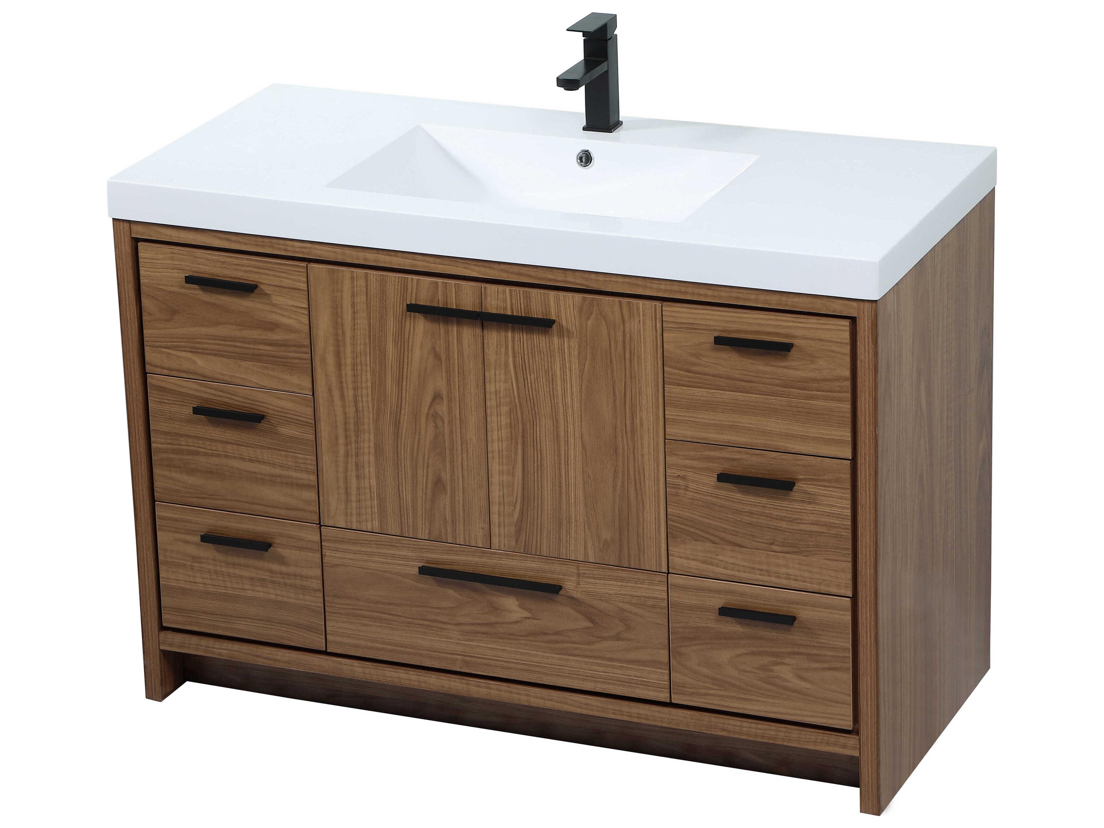 Elegant Lighting Wyatt Walnut Brown 48" Vanity