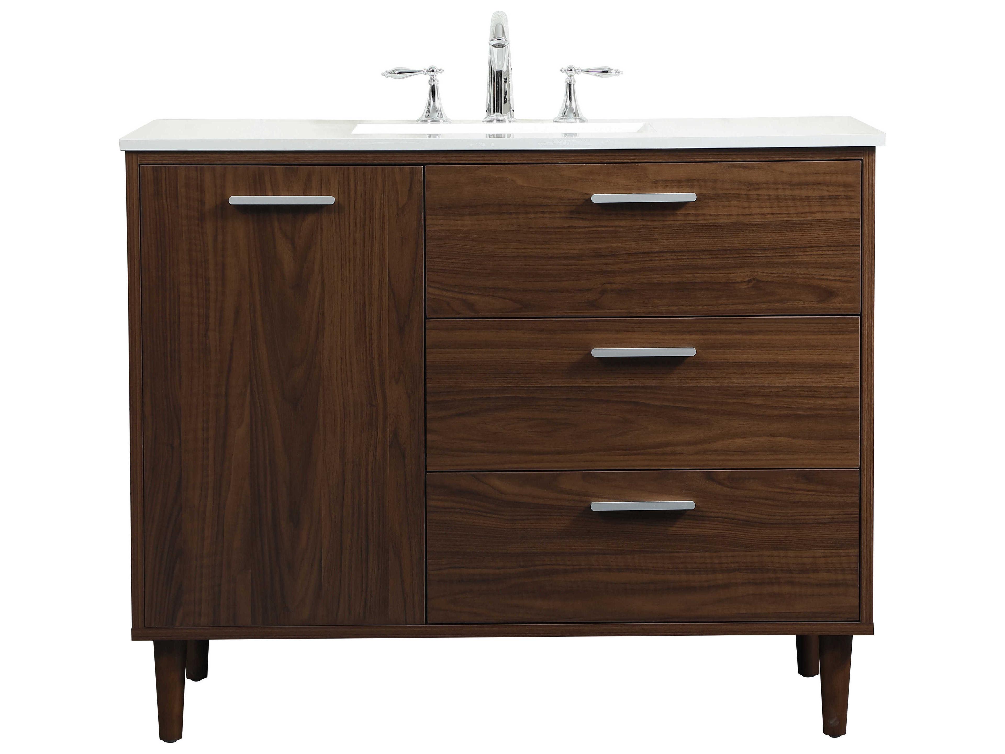 Elegant Lighting Baldwin Walnut 42" Vanity