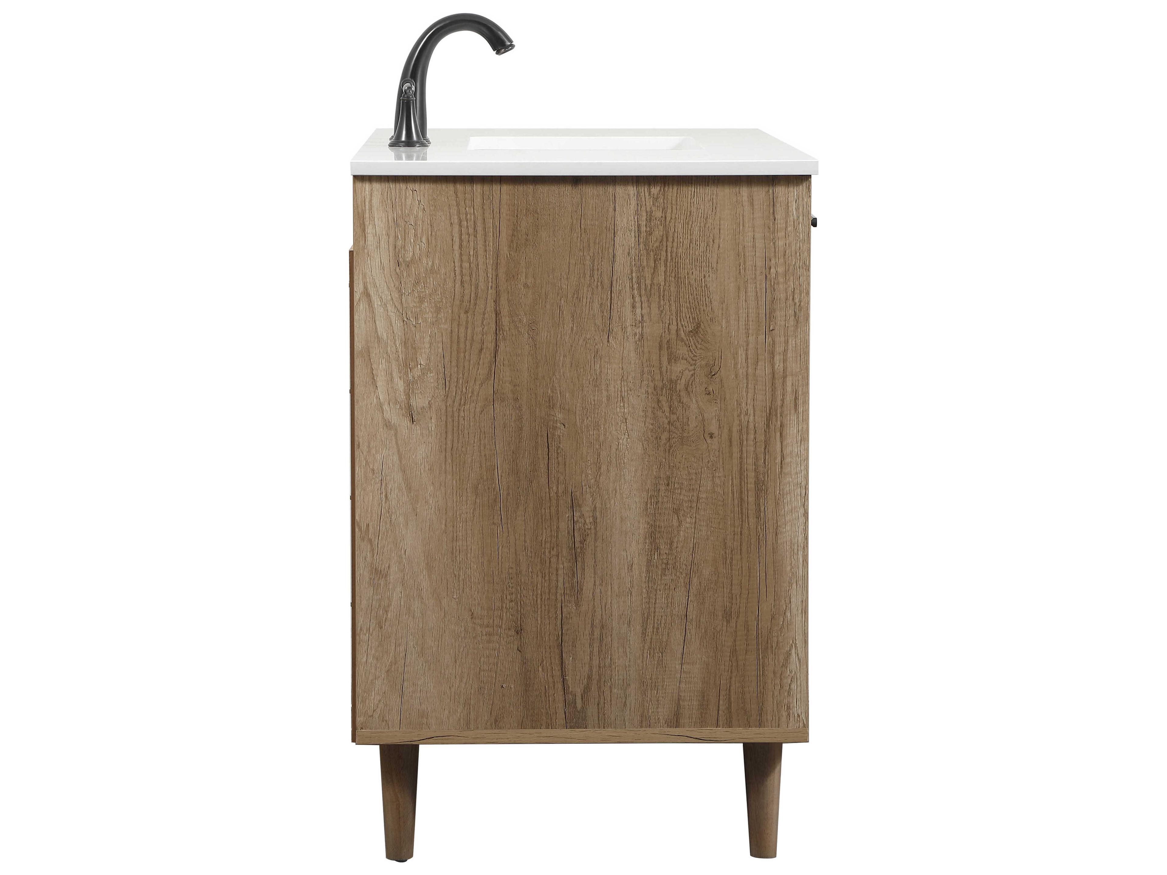 Elegant Lighting Baldwin Natural Oak 42" Vanity