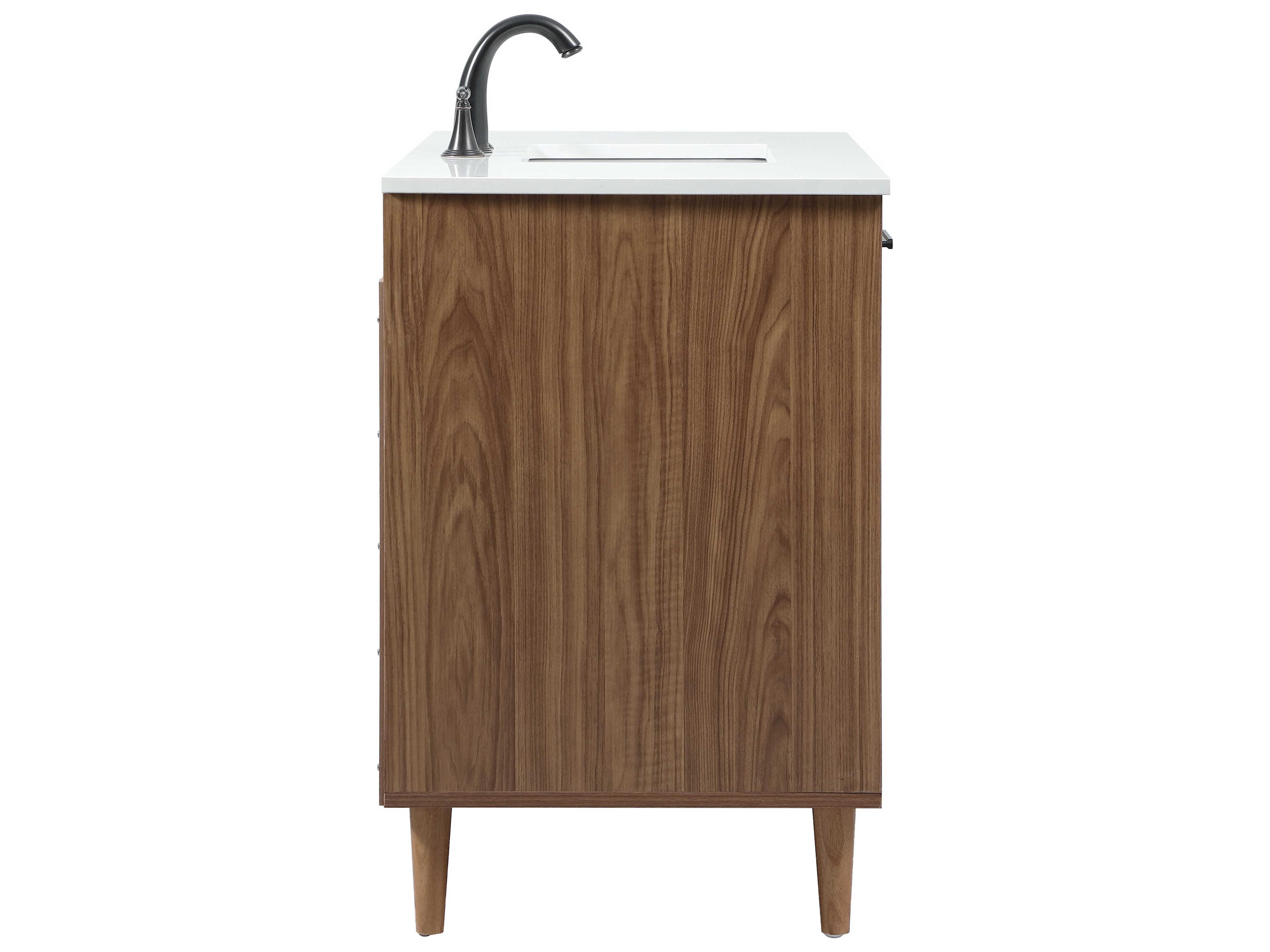 Elegant Lighting Baldwin Walnut Brown 42" Vanity