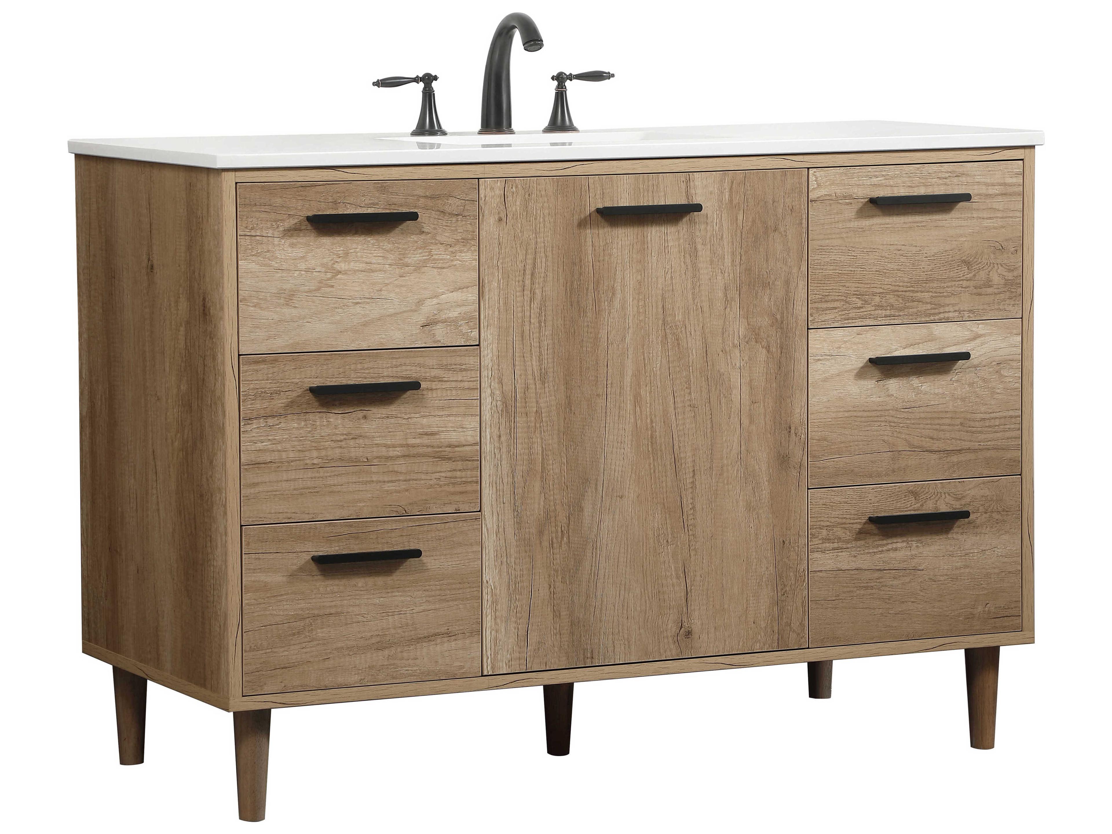 Elegant Lighting Baldwin Natural Oak 48" Vanity