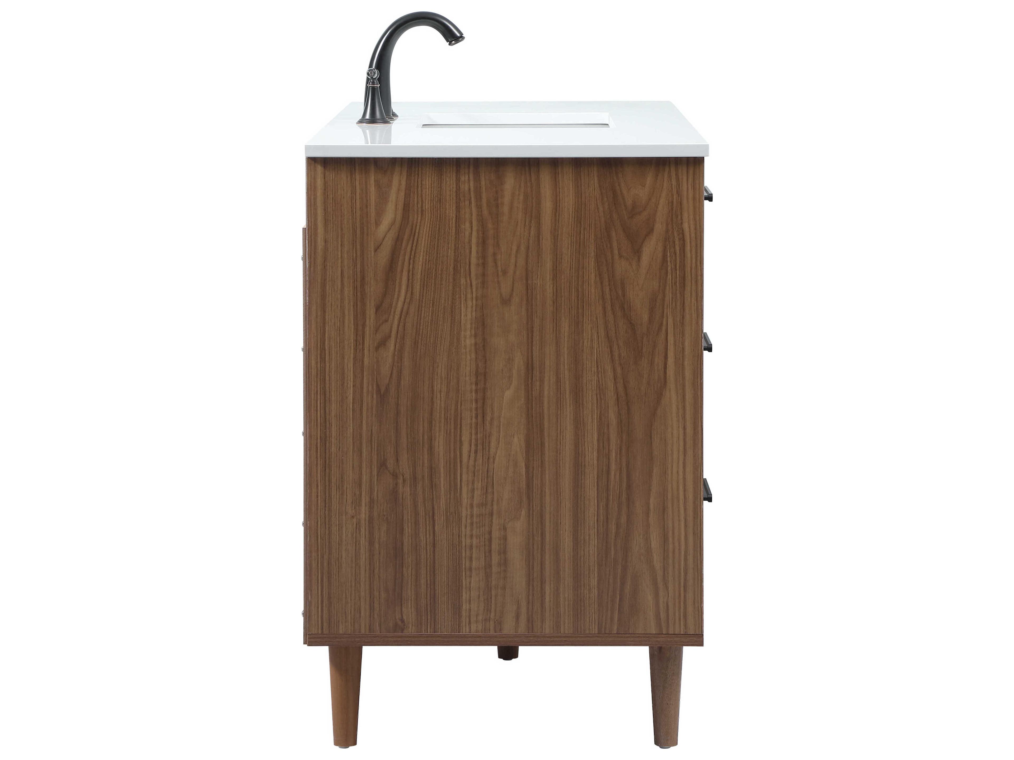 Elegant Lighting Baldwin Walnut Brown 48" Vanity