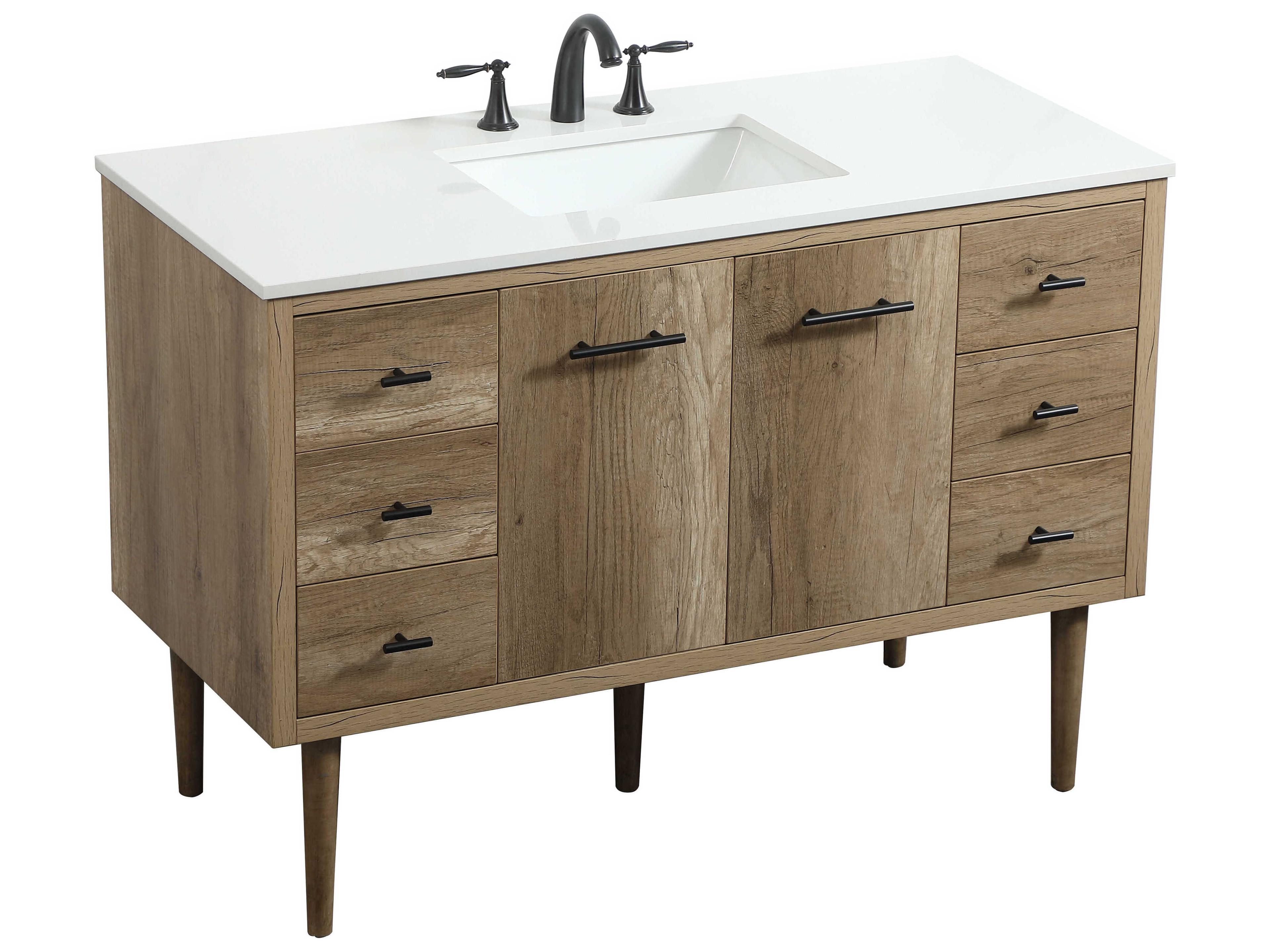 Elegant Lighting Cyrus Natural Oak 48" Vanity