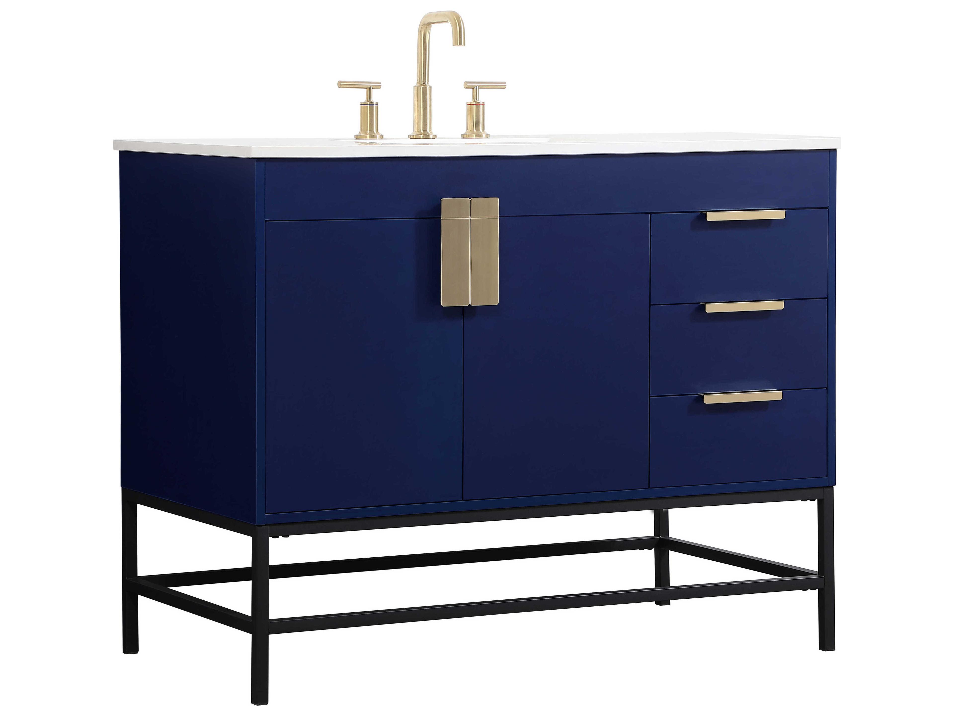 Elegant Lighting Eugene Blue 42" Vanity