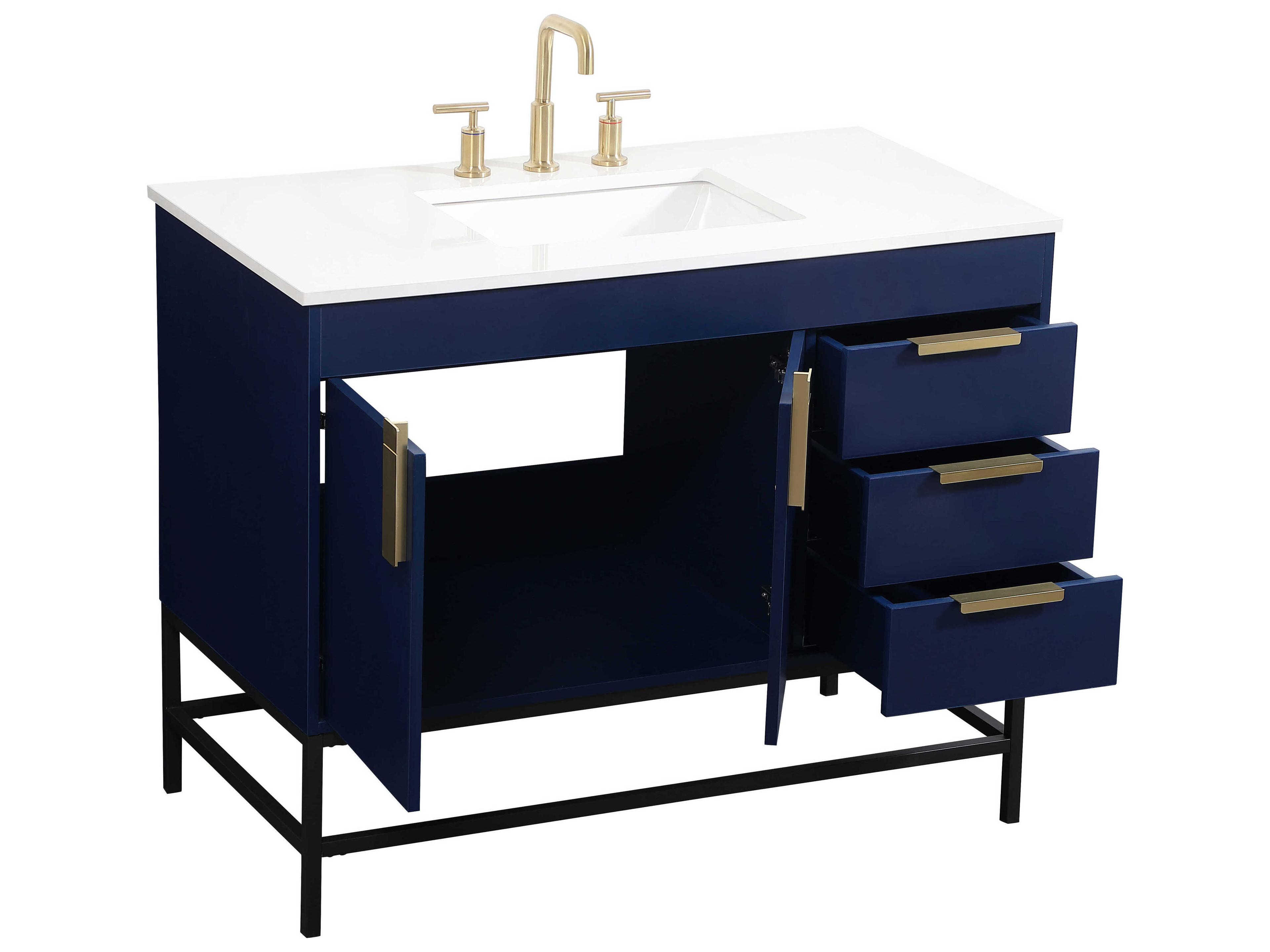 Elegant Lighting Eugene Blue 42" Vanity