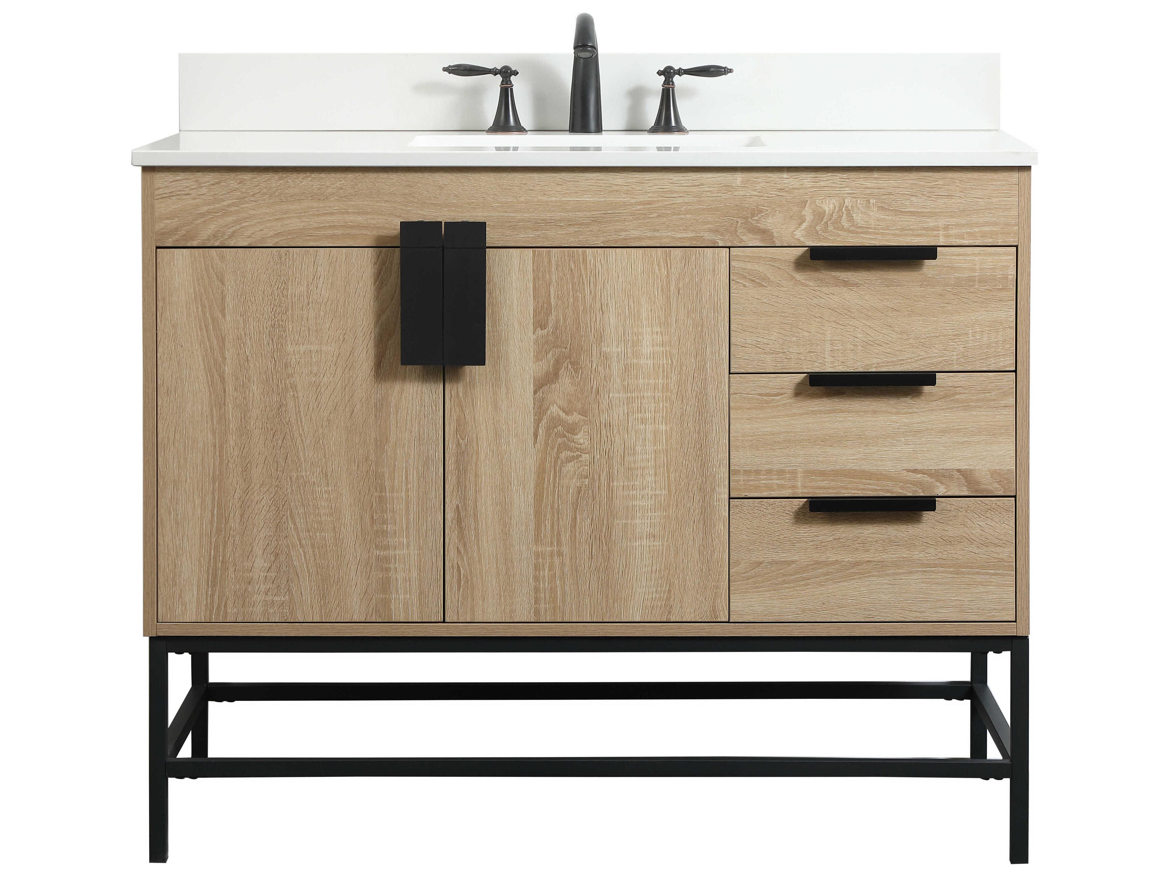 Elegant Lighting Eugene Mango Wood 42" Vanity with Backsplash