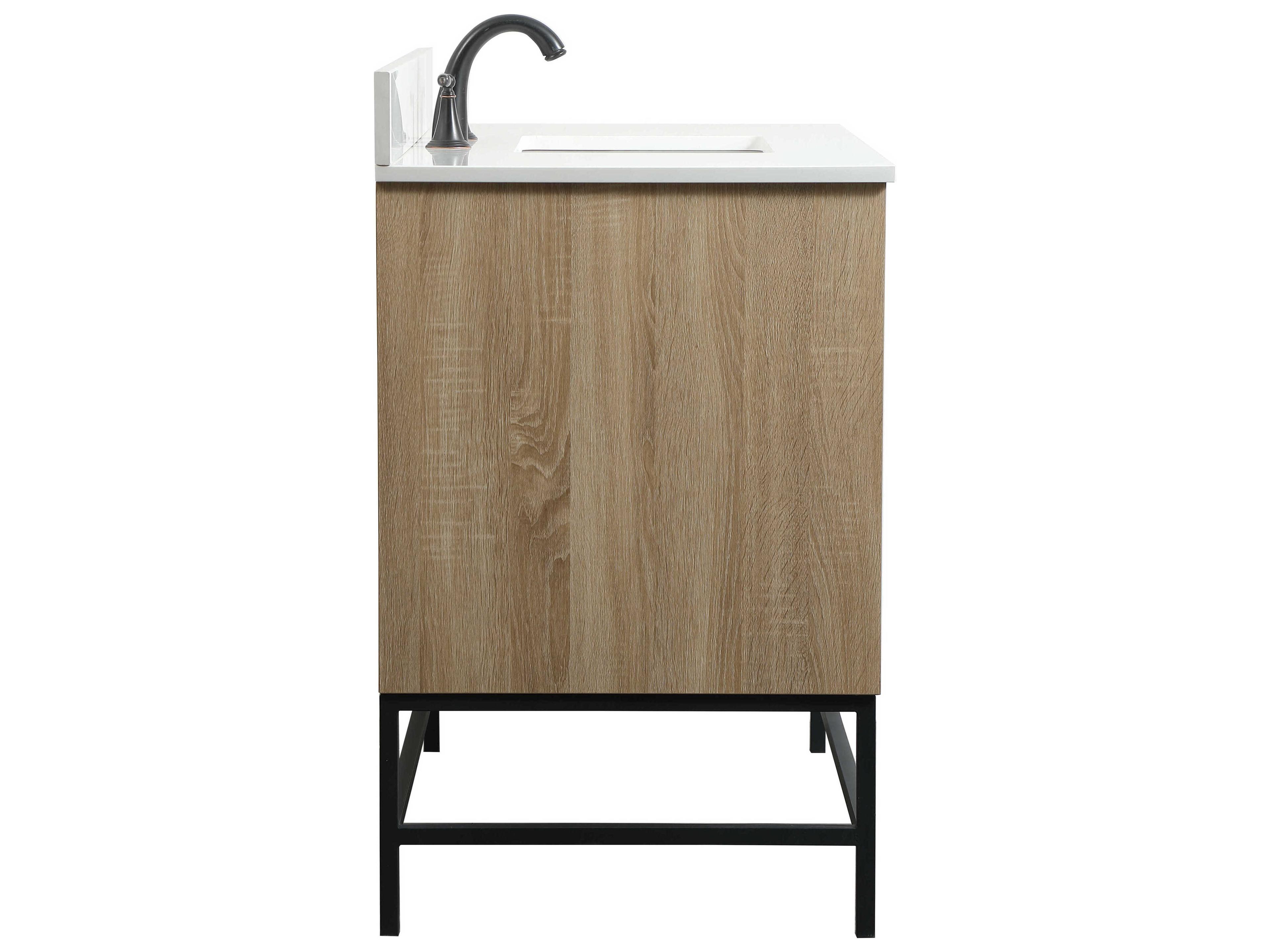 Elegant Lighting Eugene Mango Wood 42" Vanity with Backsplash