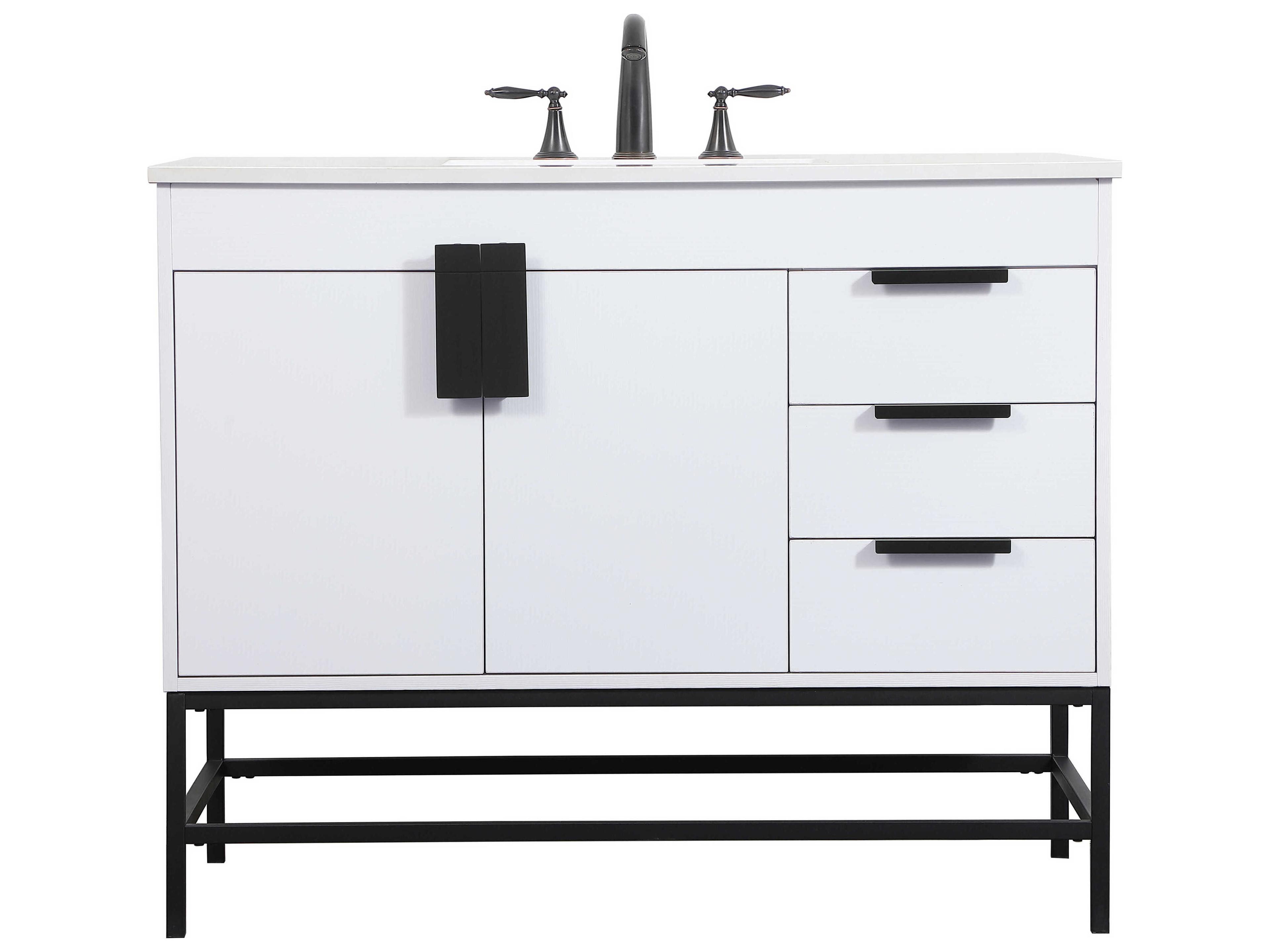 Elegant Lighting Eugene White 42" Vanity