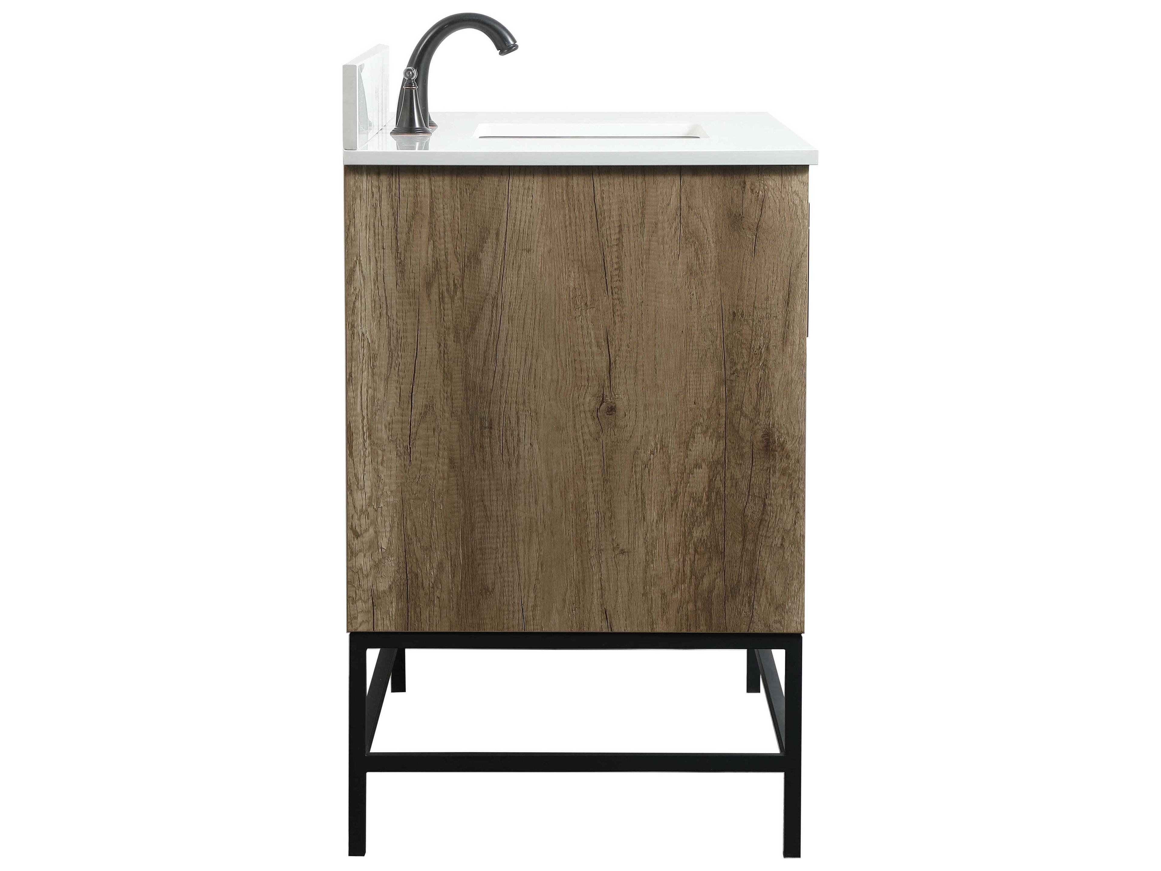 Elegant Lighting Eugene Natural Oak 42" Vanity with Backsplash