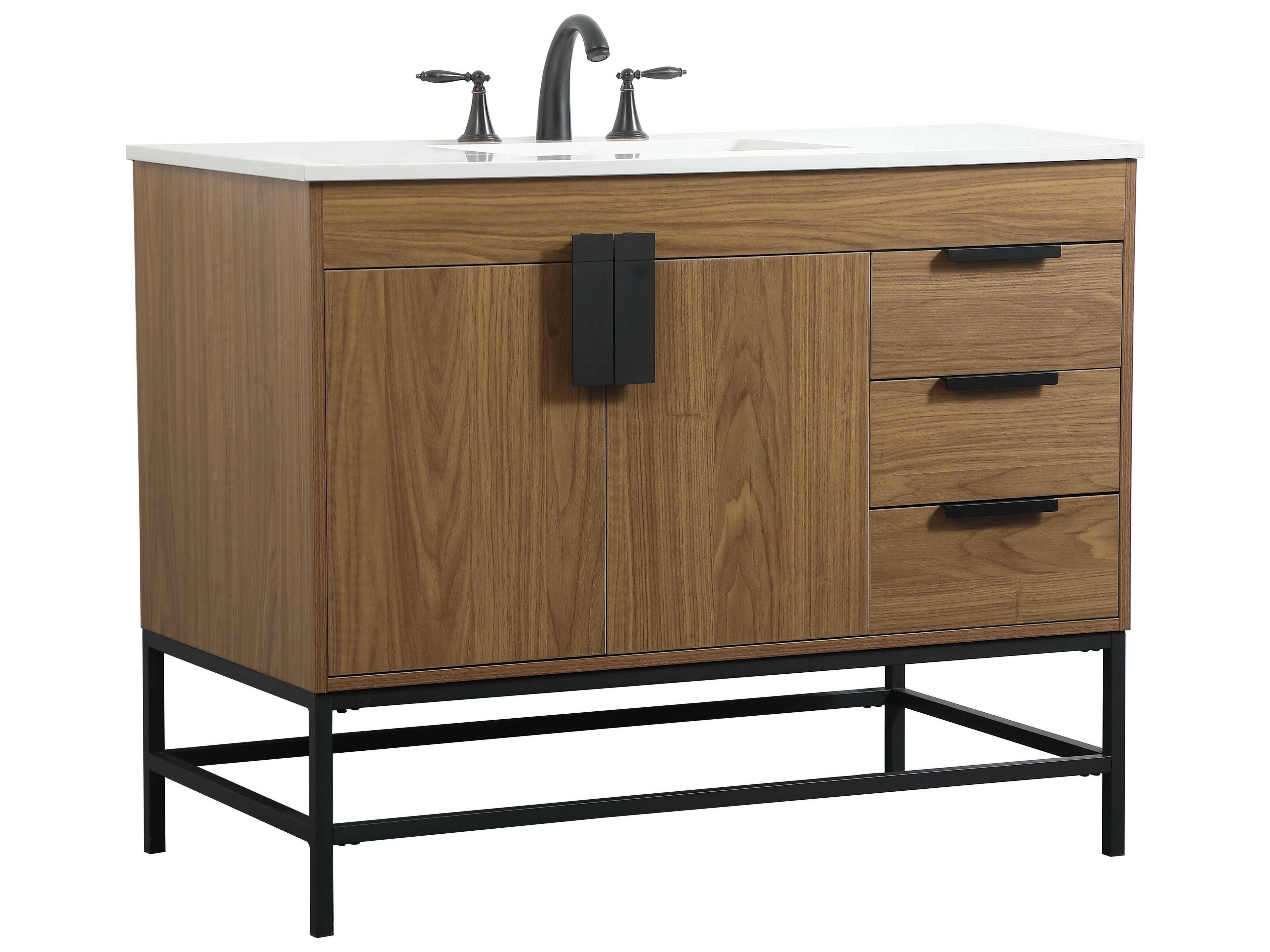 Elegant Lighting Eugene Walnut Brown 42" Vanity