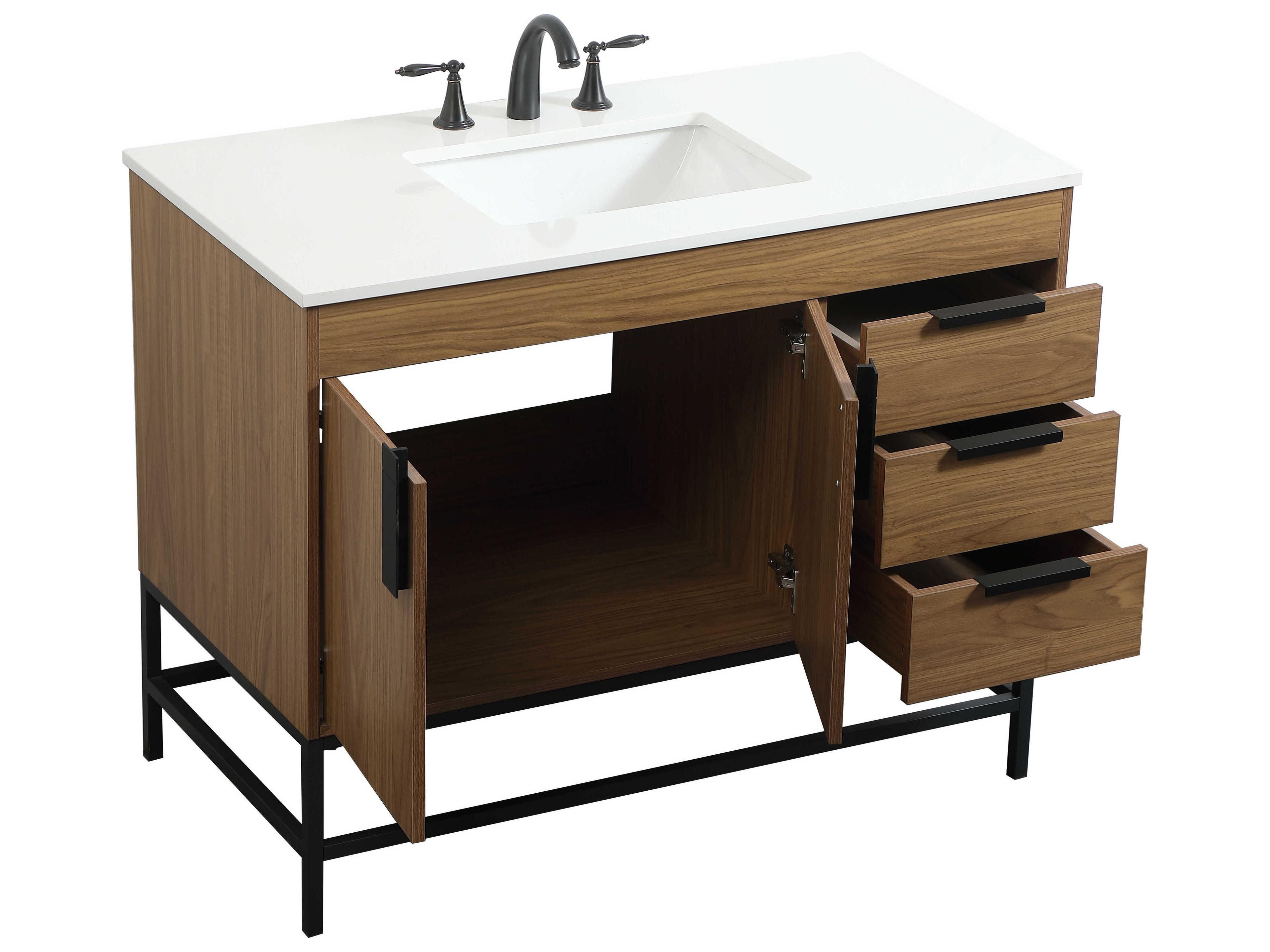 Elegant Lighting Eugene Walnut Brown 42" Vanity