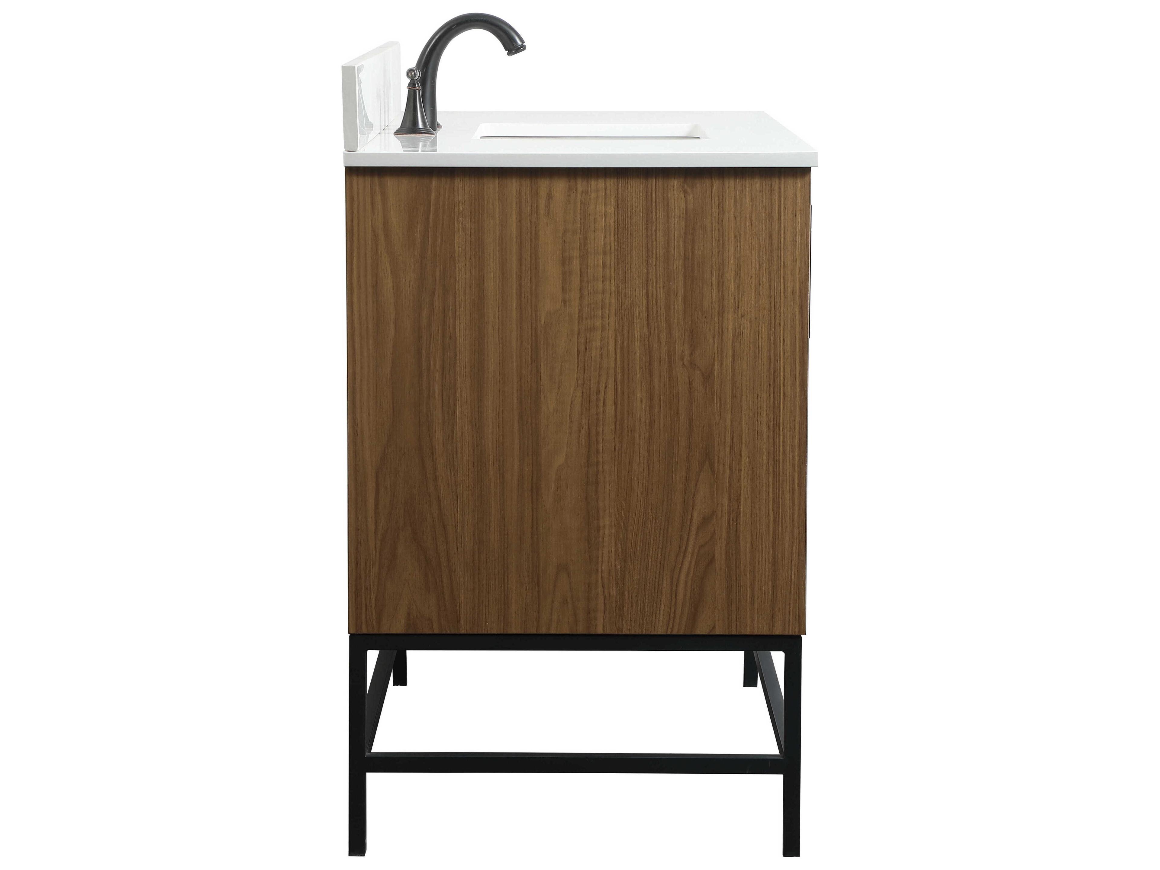 Elegant Lighting Eugene Walnut Brown 42" Vanity with Backsplash