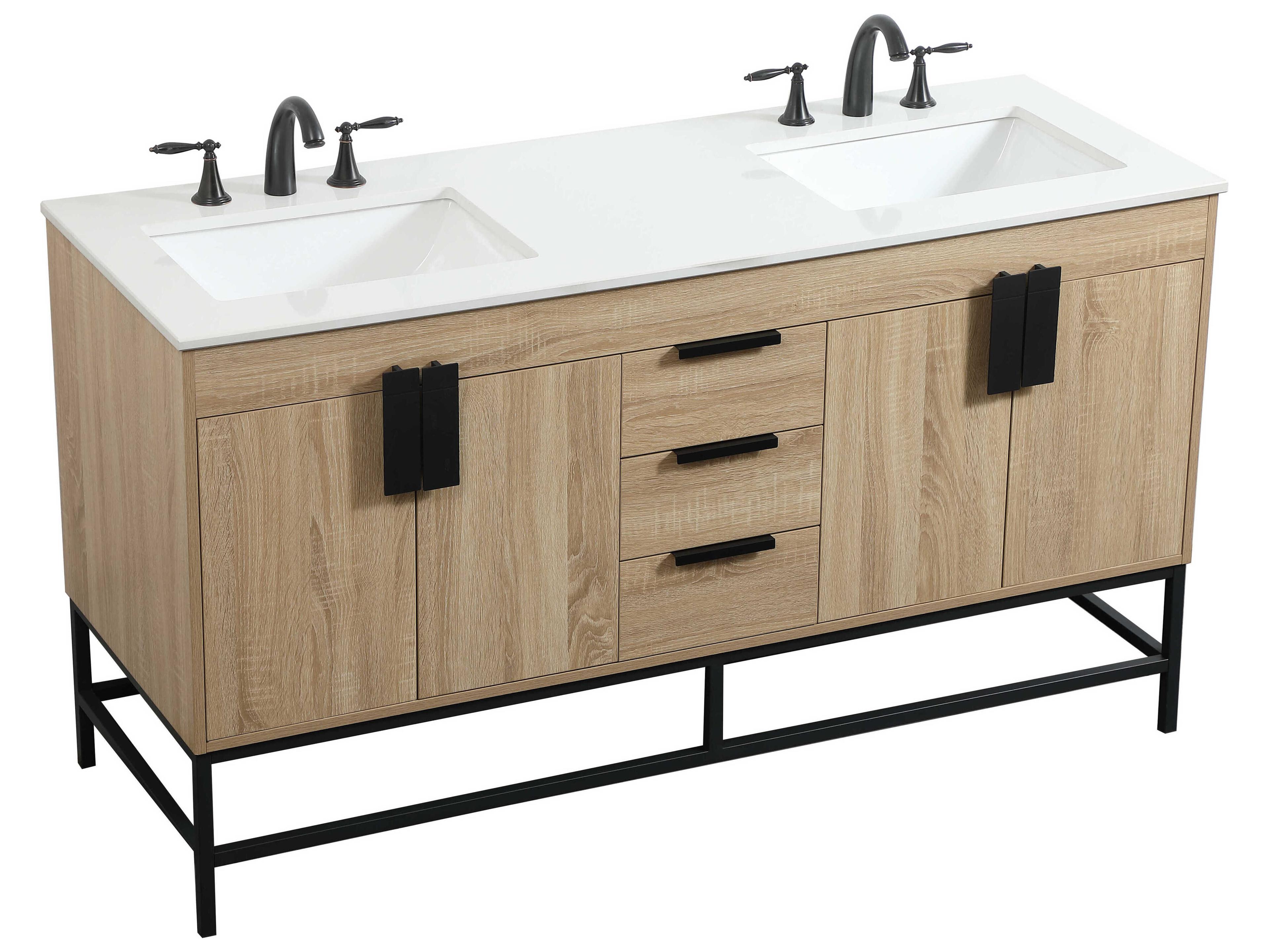 Elegant Lighting Eugene Mango Wood 60" Vanity