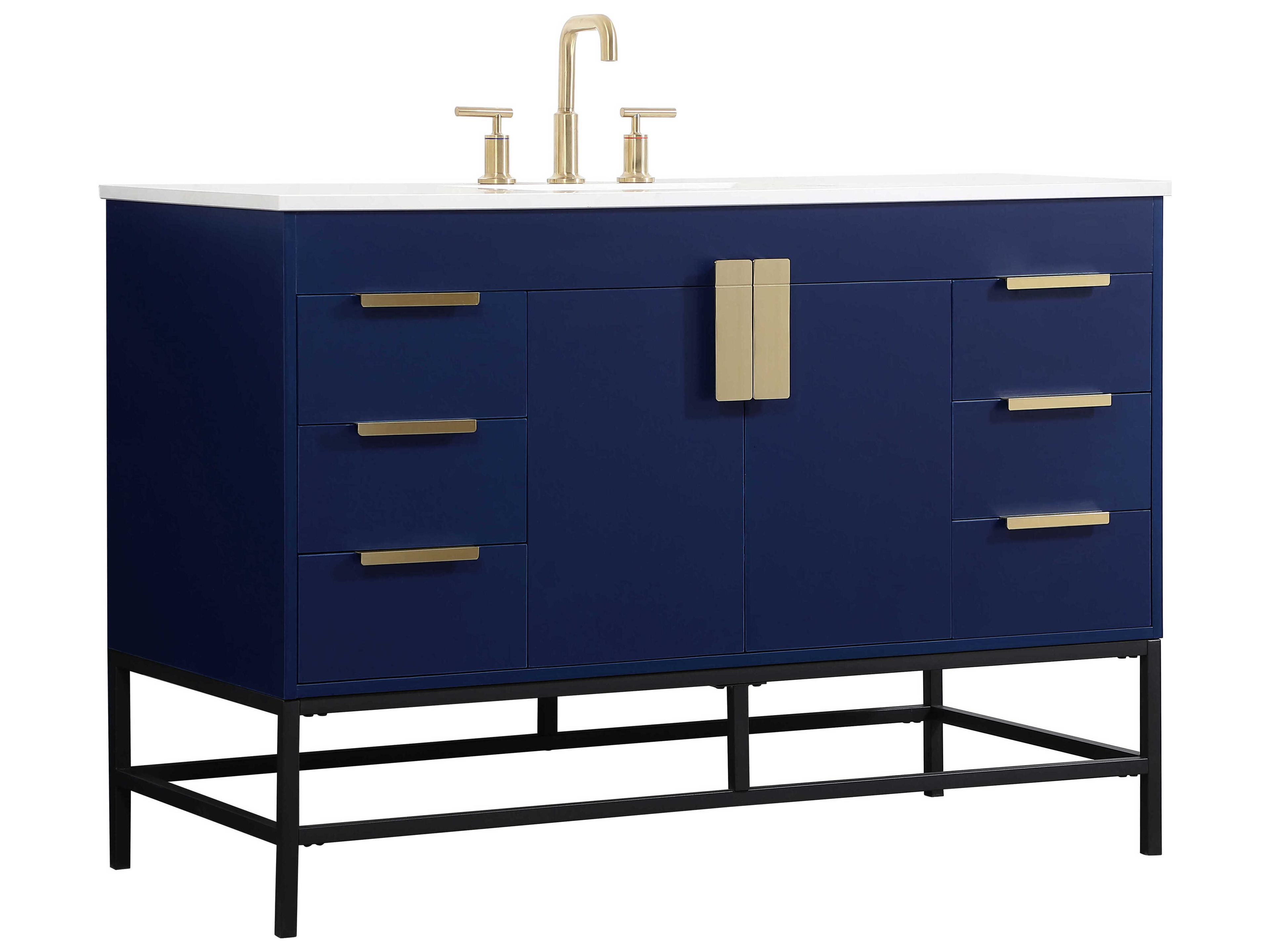 Elegant Lighting Eugene Blue 48" Vanity