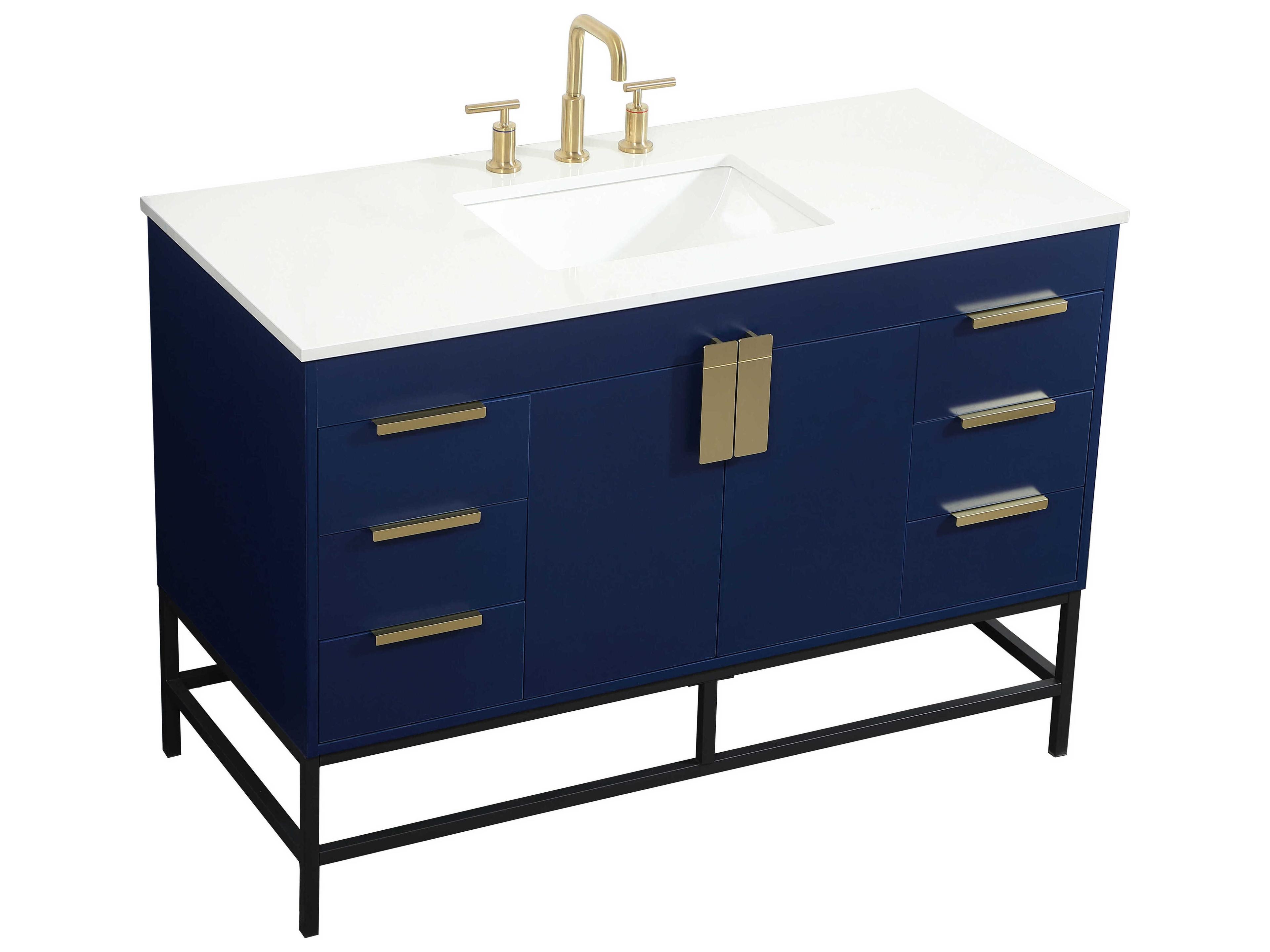 Elegant Lighting Eugene Blue 48" Vanity