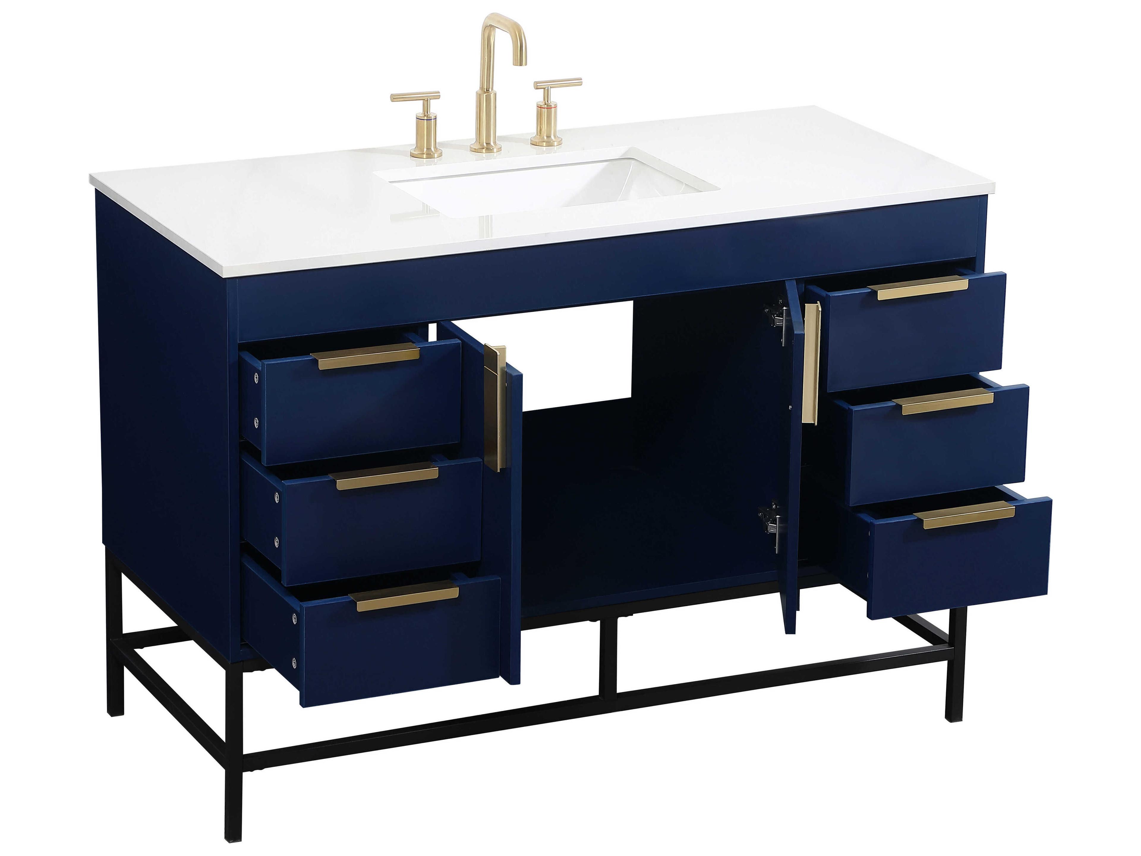 Elegant Lighting Eugene Blue 48" Vanity