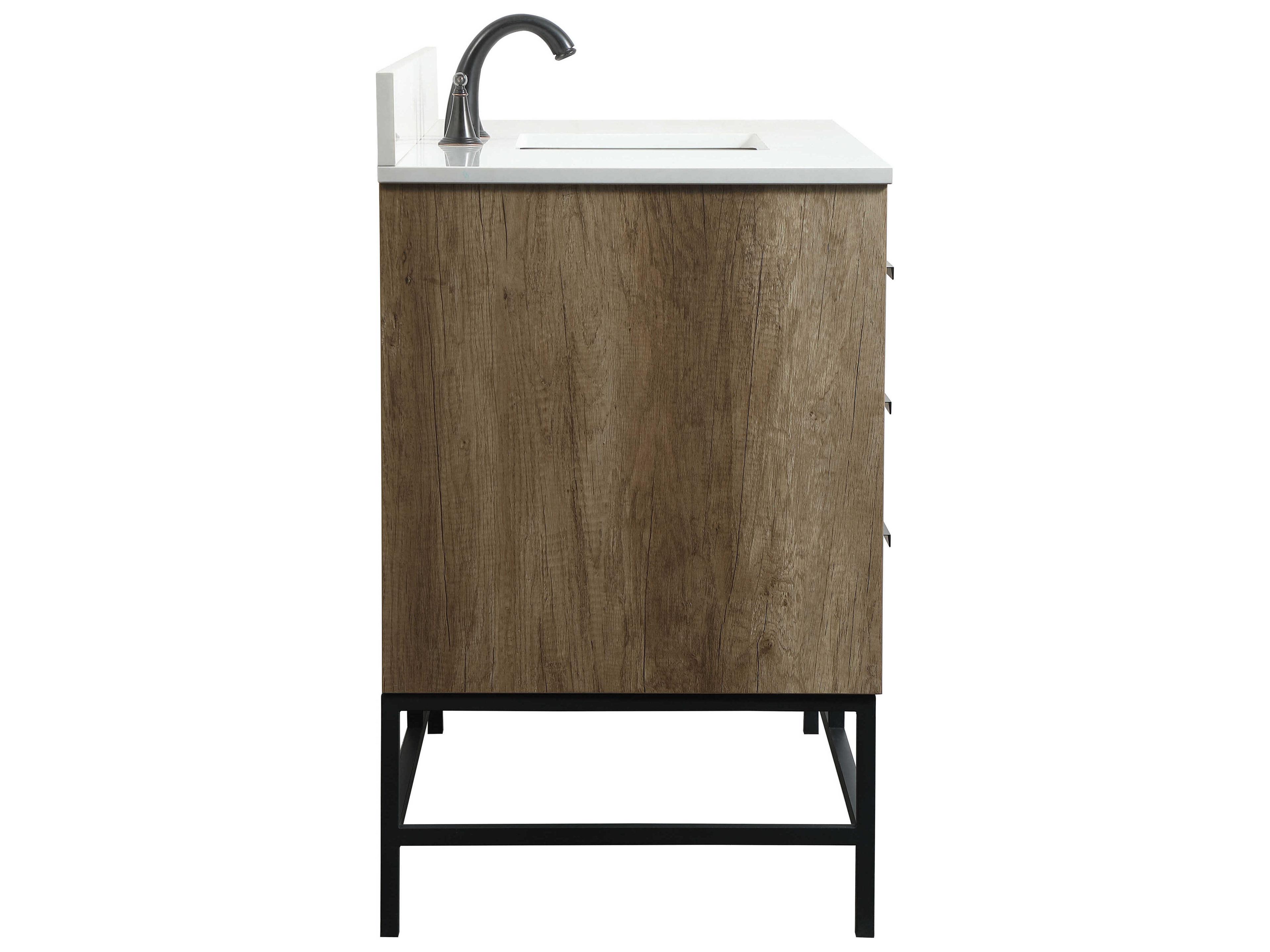 Elegant Lighting Eugene Natural Oak 48" Vanity with Backsplash