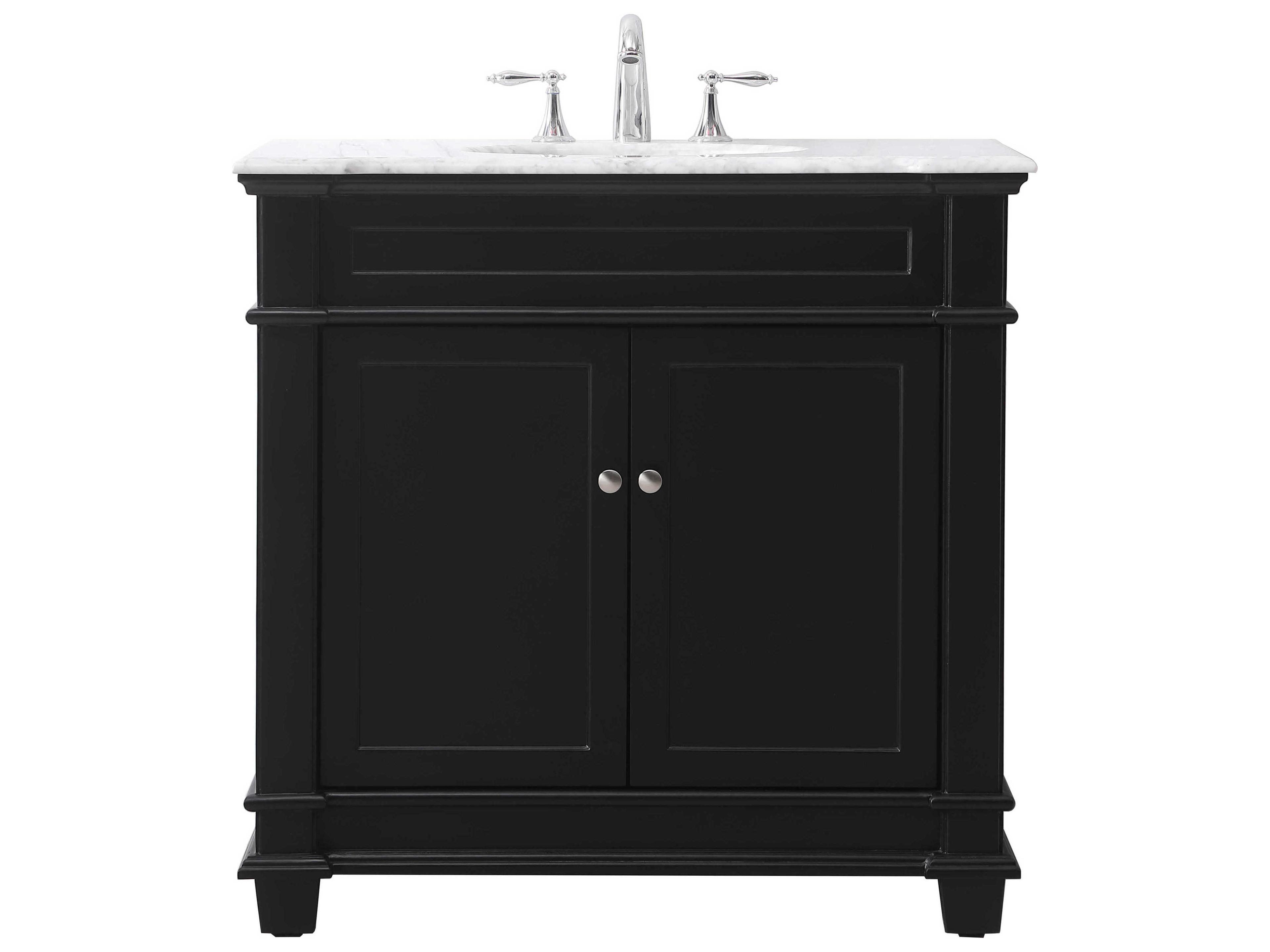 Elegant Lighting Wesley Black 36" Vanity