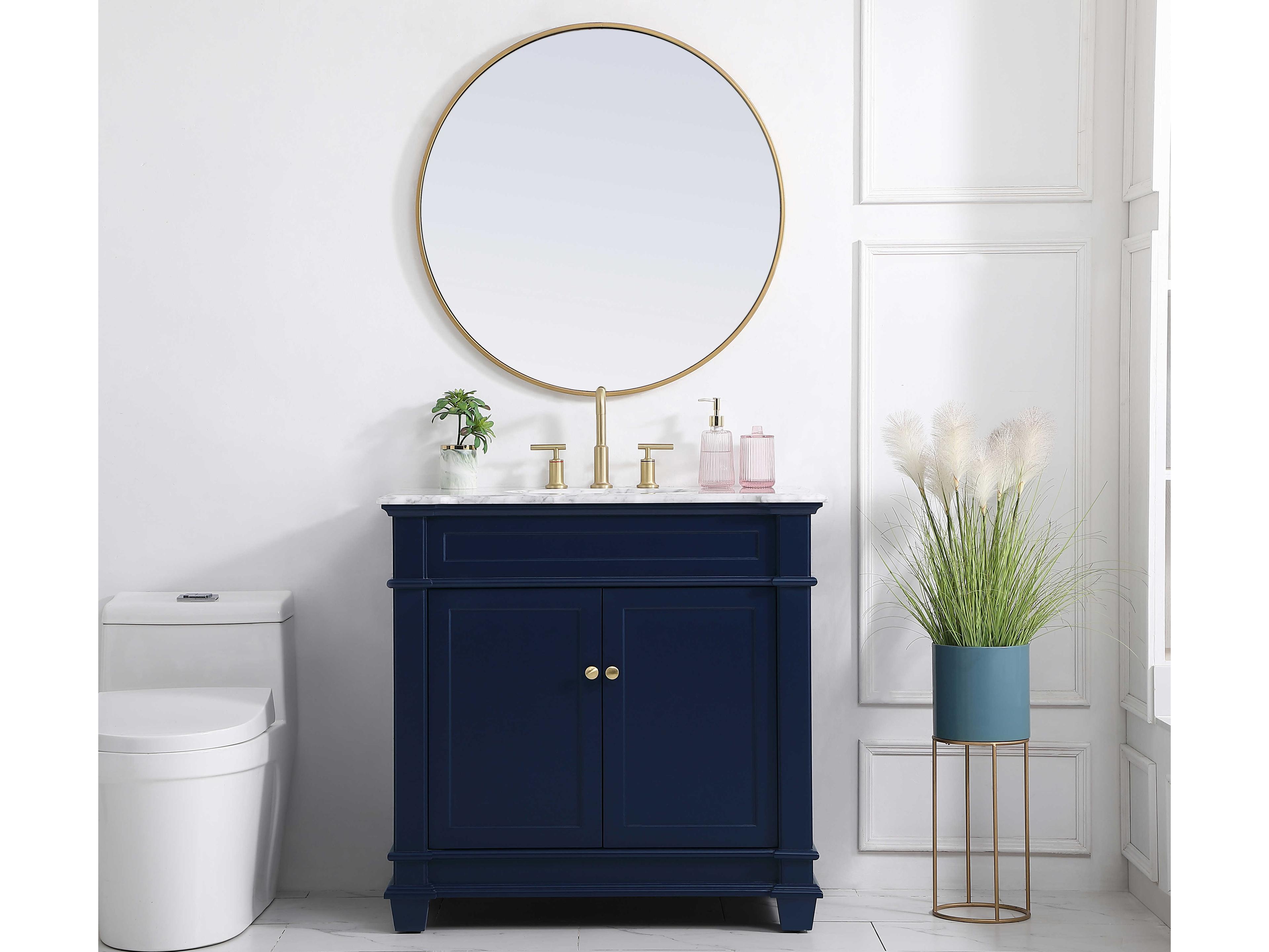 Elegant Lighting Wesley Blue 36" Vanity