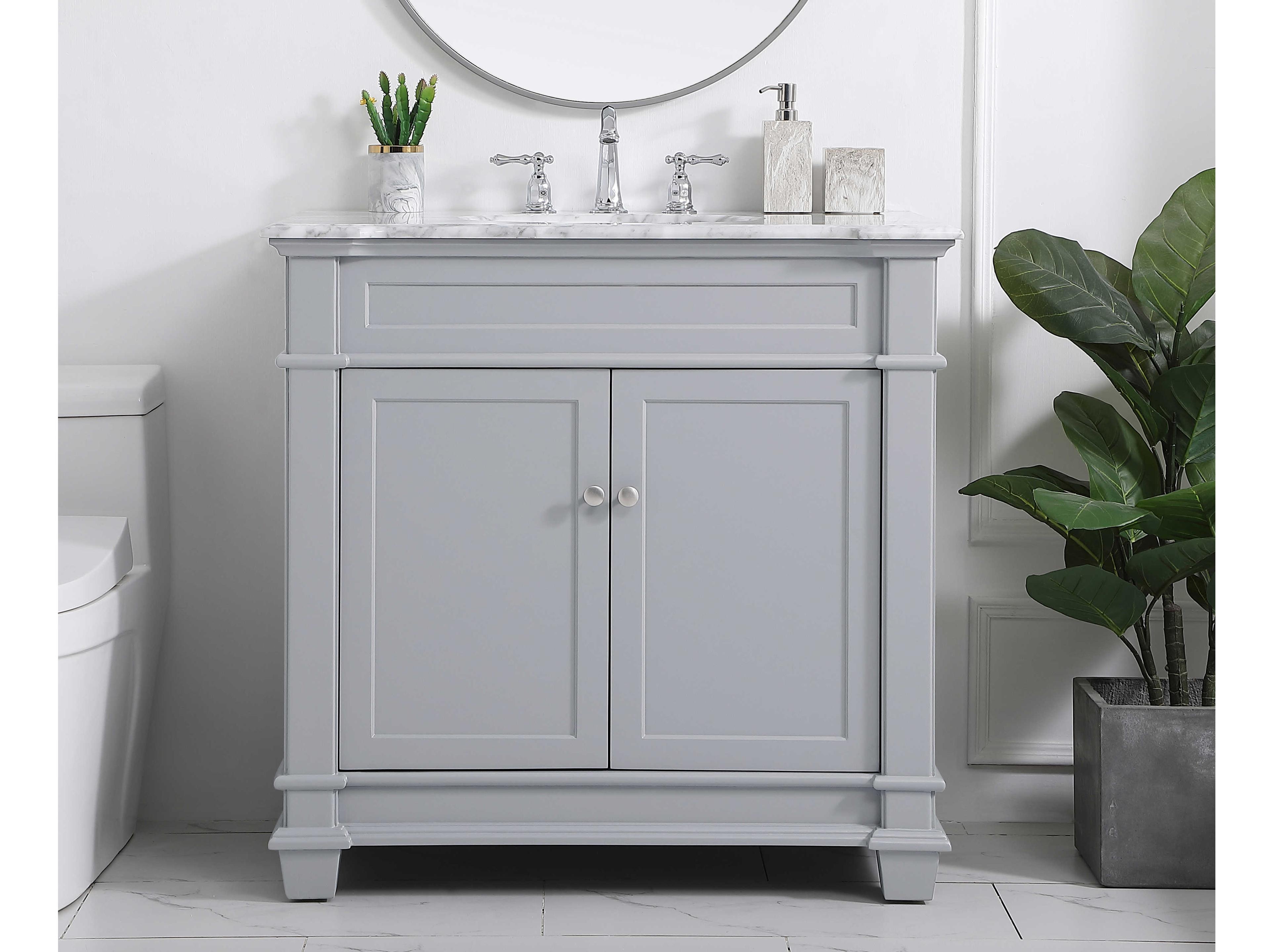 Elegant Lighting Wesley Grey 36" Vanity