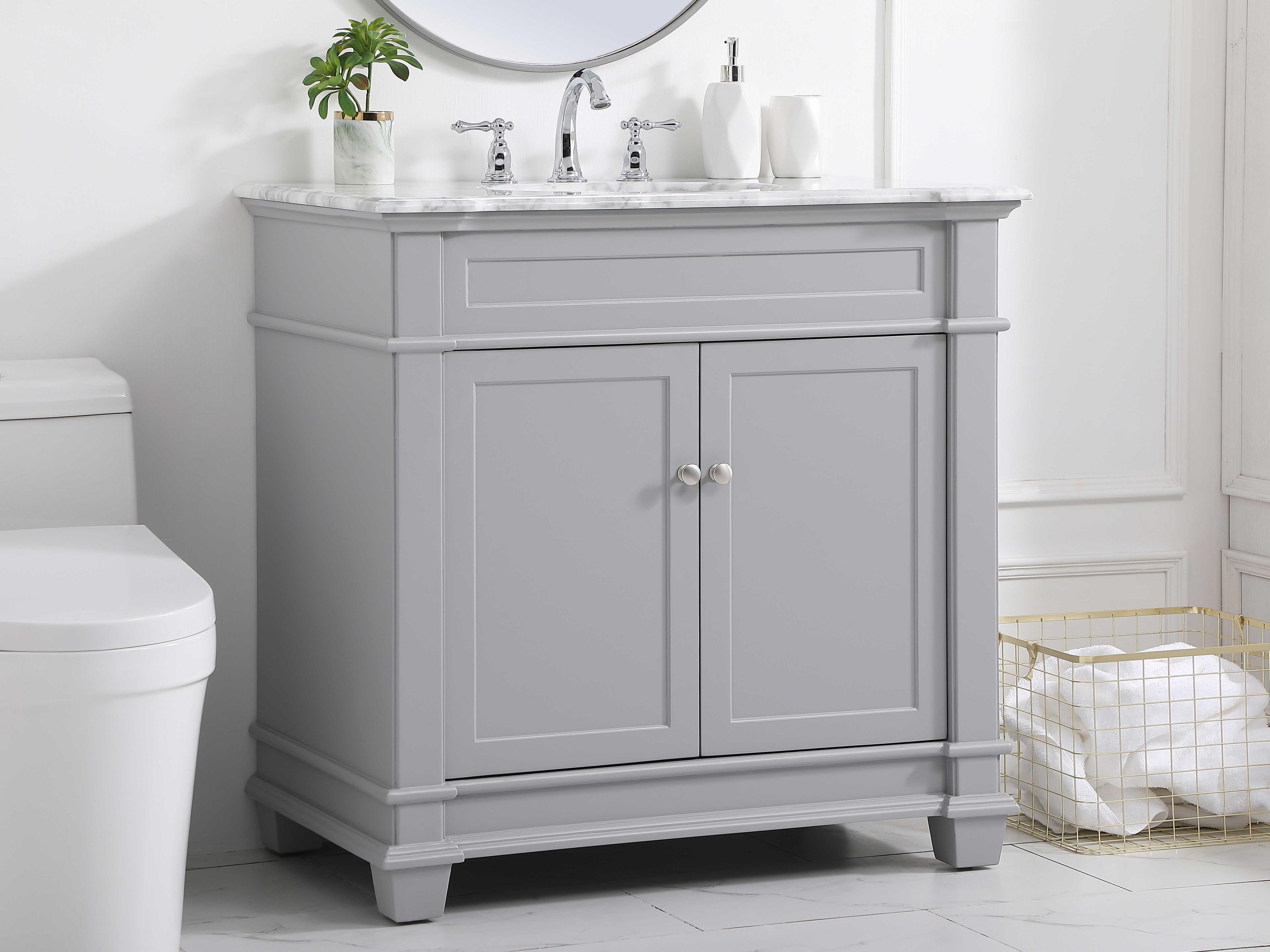 Elegant Lighting Wesley Grey 36" Vanity