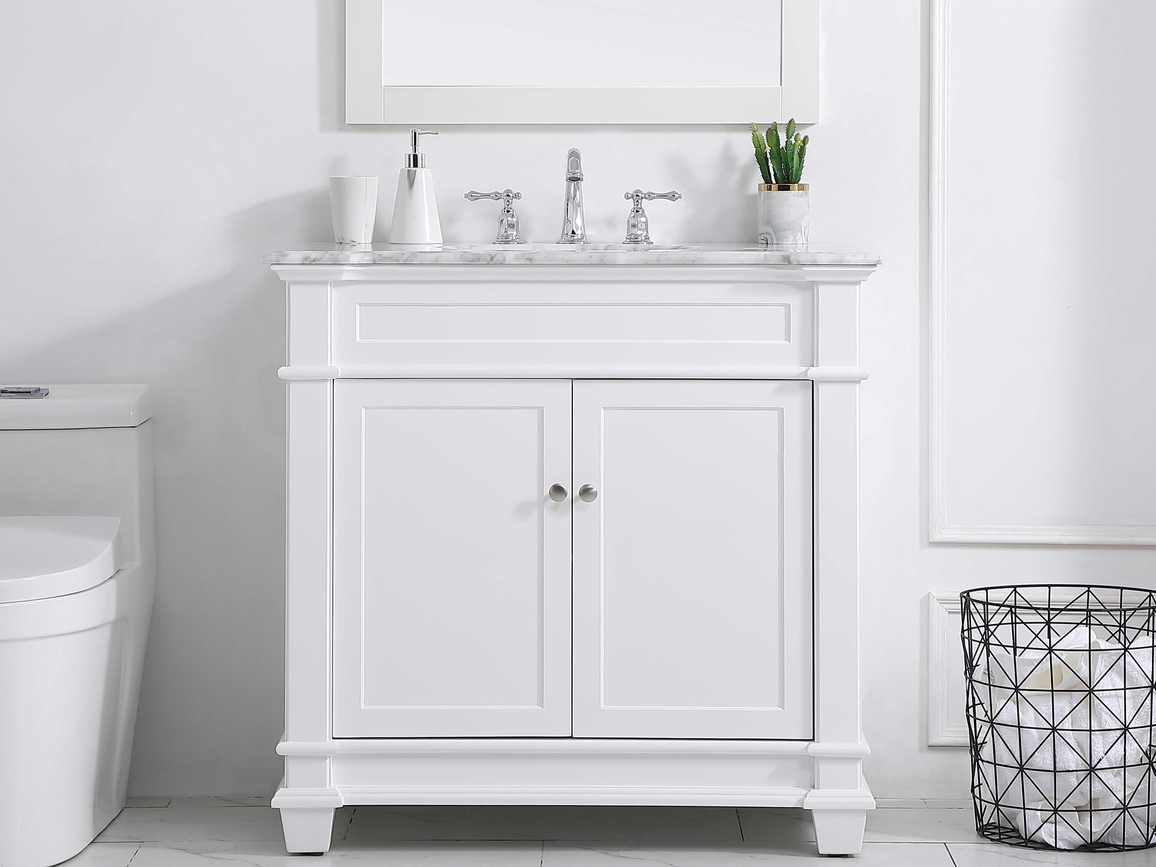 Elegant Lighting Wesley White 36" Vanity