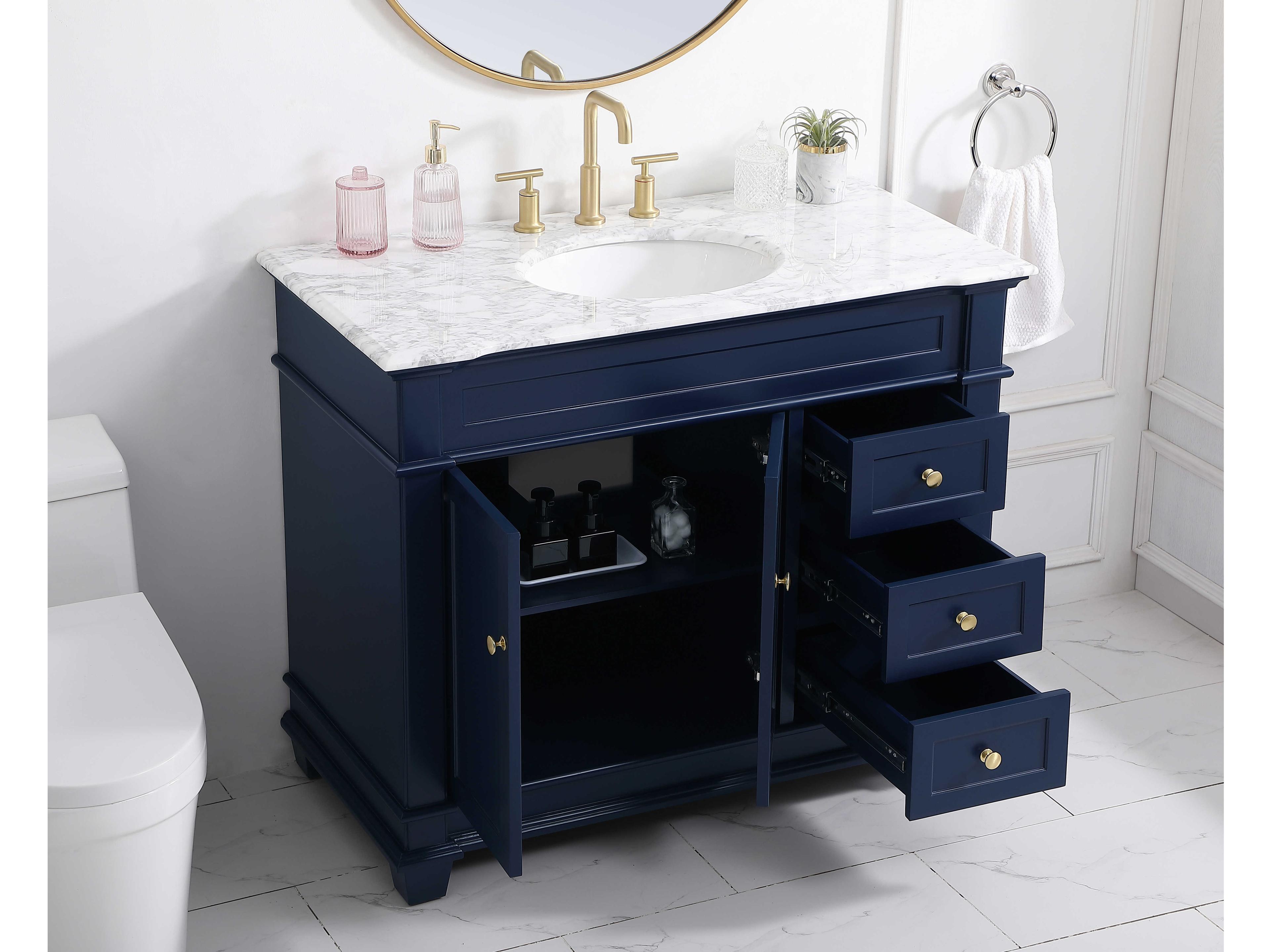 Elegant Lighting Wesley Blue 42" Vanity