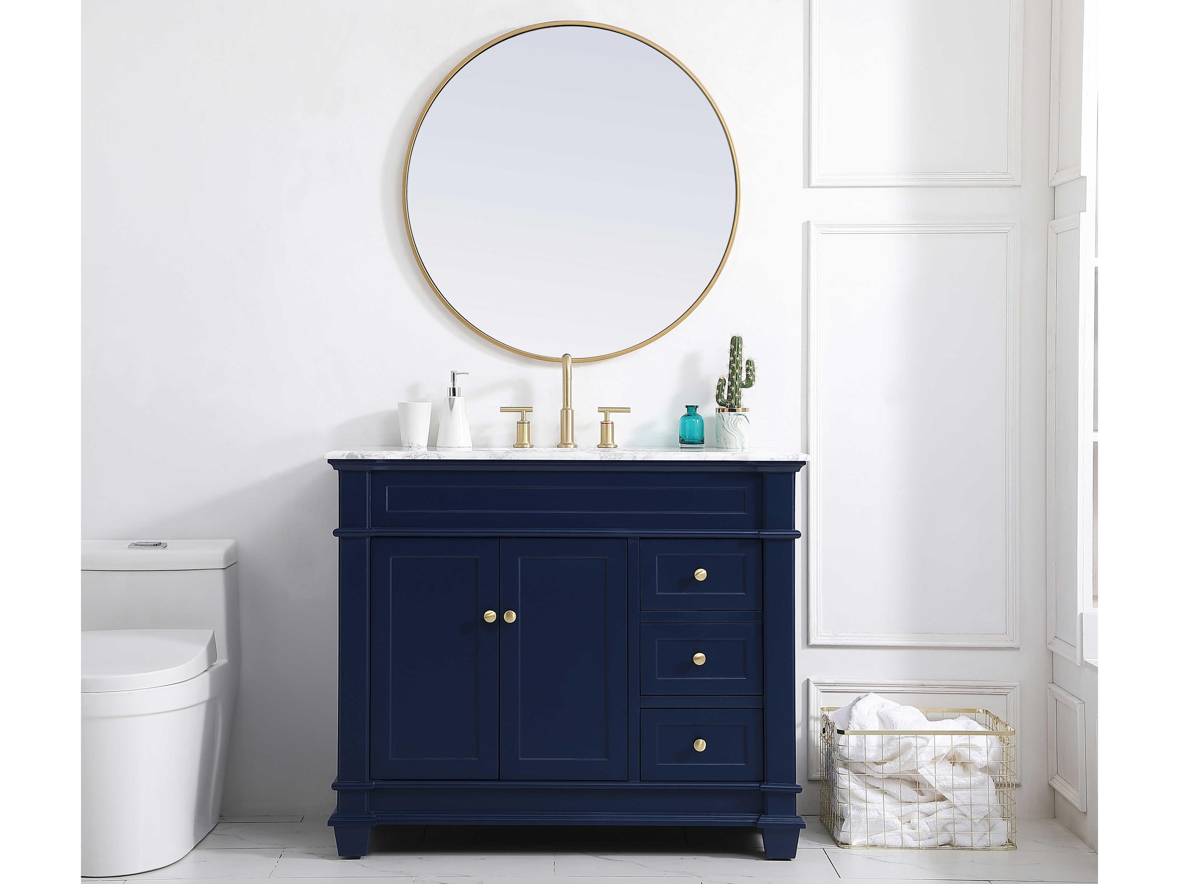 Elegant Lighting Wesley Blue 42" Vanity