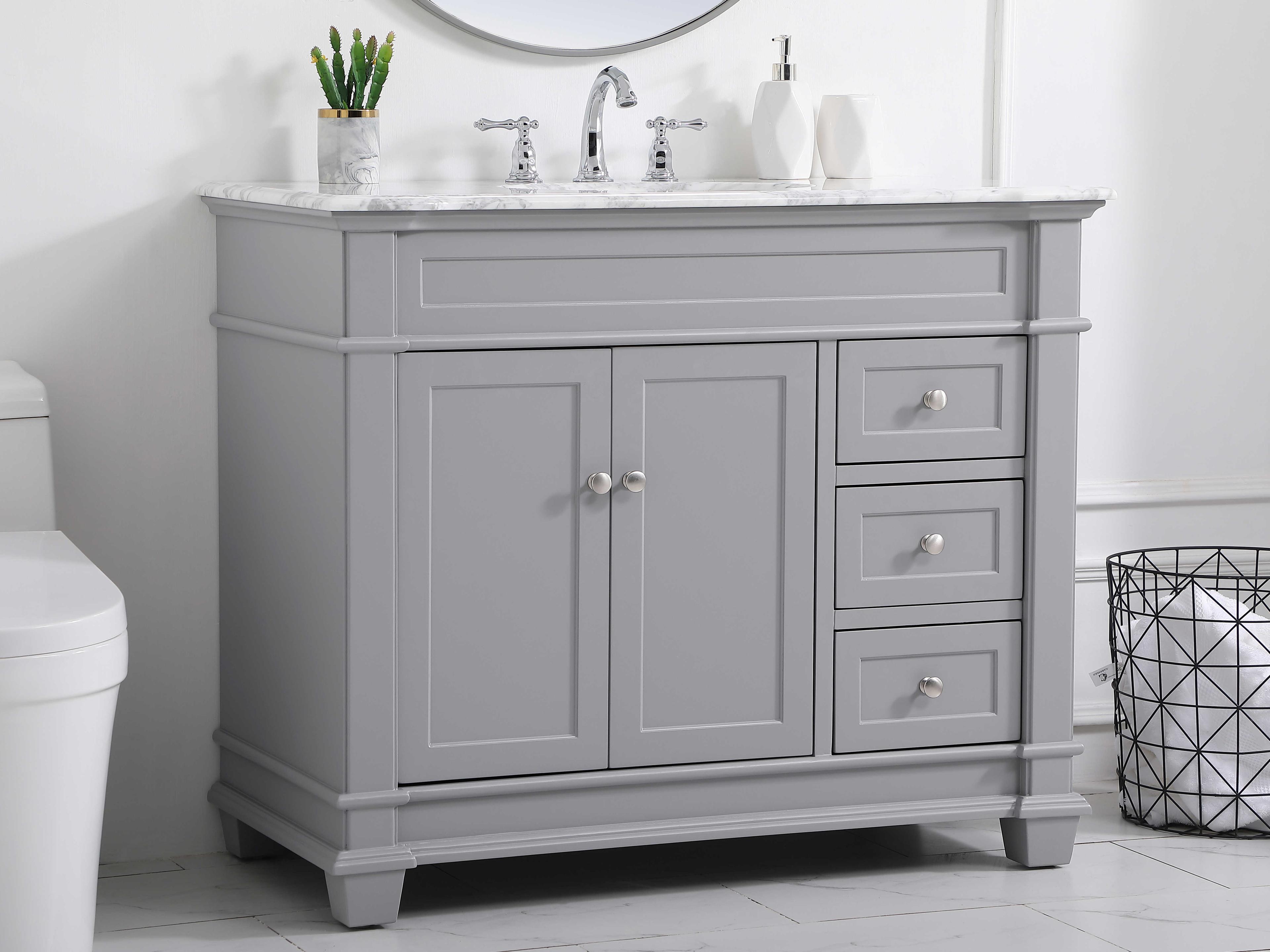 Elegant Lighting Wesley Grey 42" Vanity